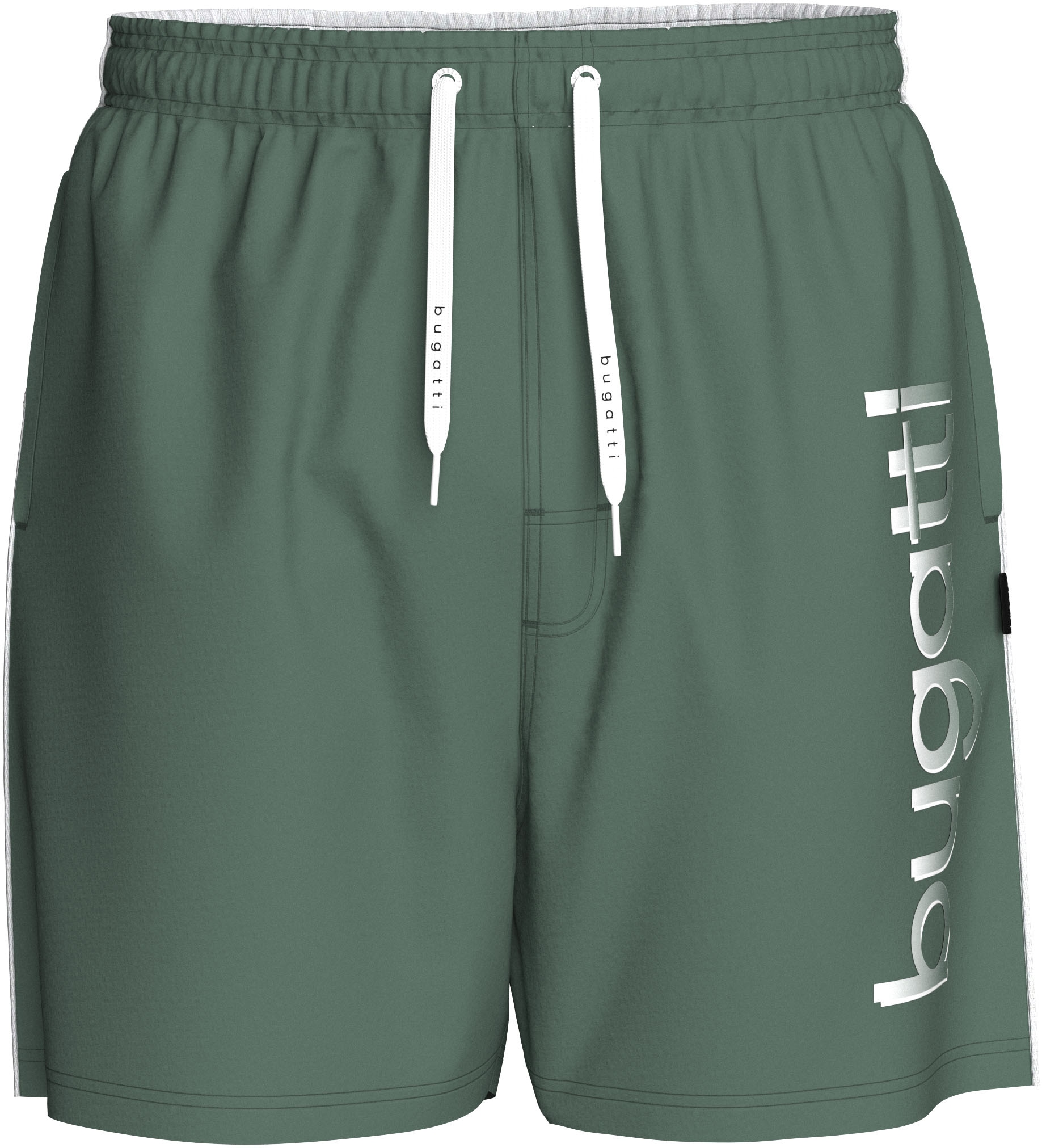bugatti Badeshorts »Giovanni«, mit grossem Logoprint auf dem linken Bein