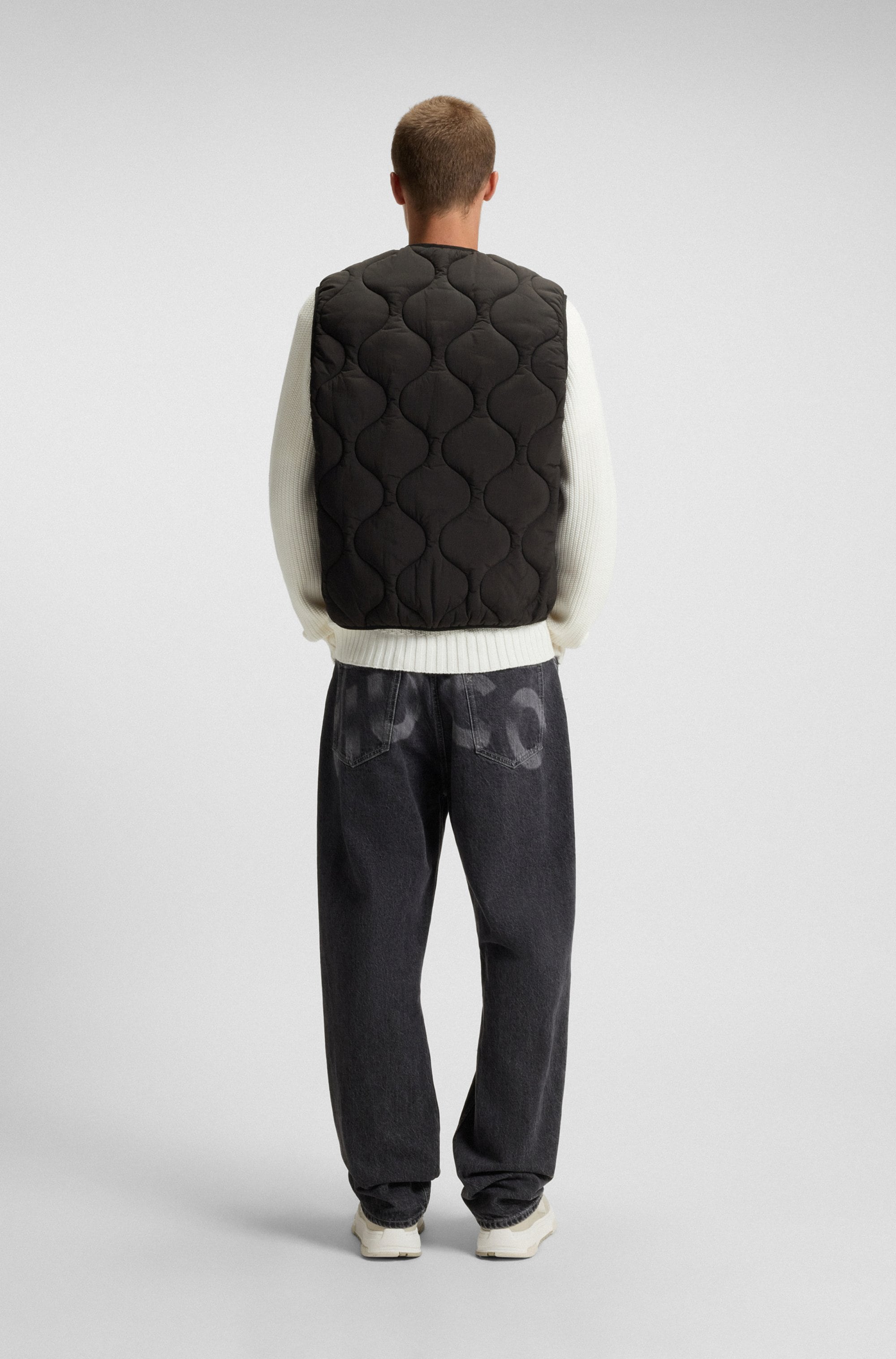 HUGO Blue Steppweste »Bocolino«, V-Ausschnitt, relaxed fit, Reissverschluss