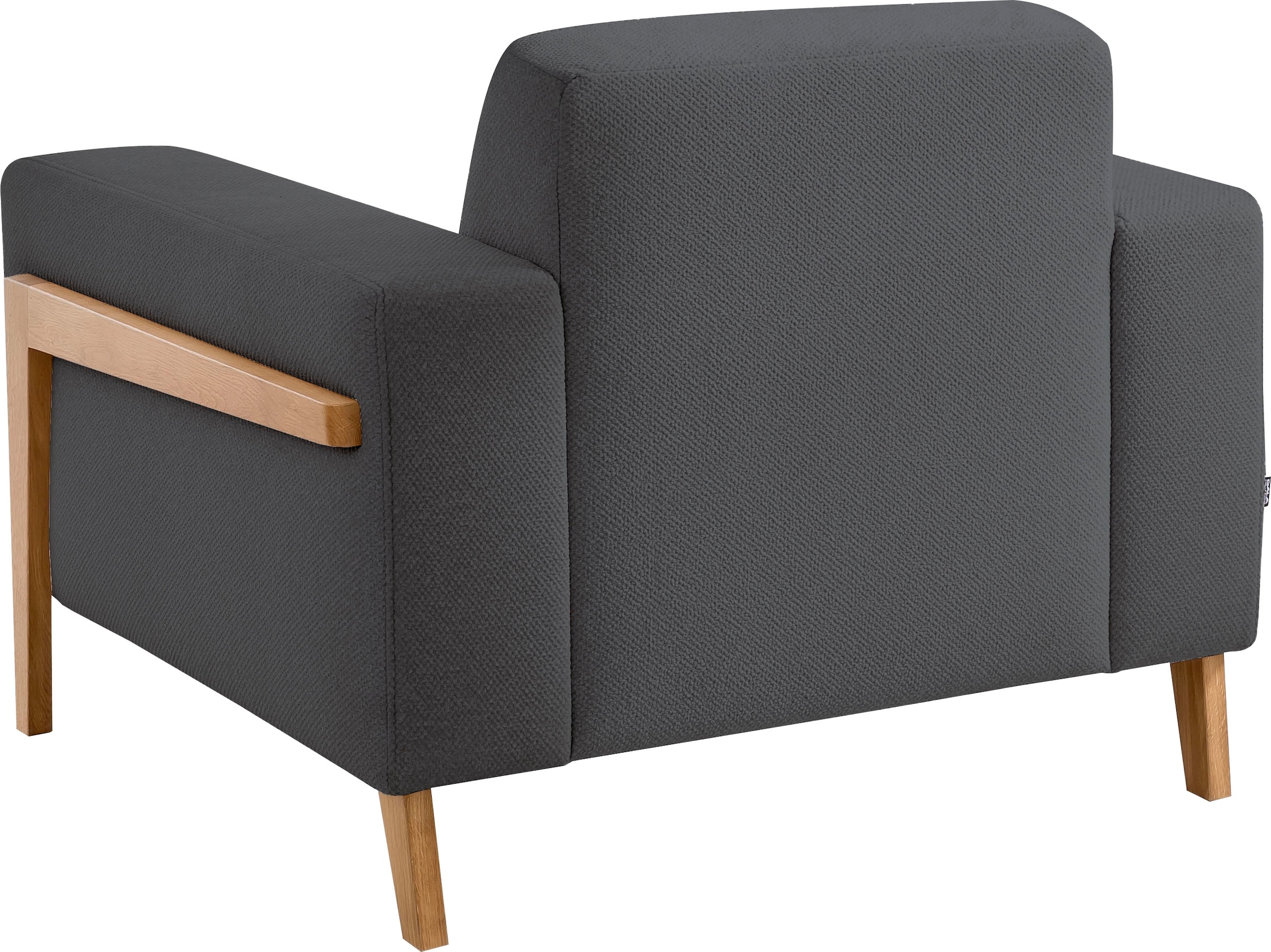exxpo - sofa fashion Sessel »Starr, Loungesessel«, im Scandinavian Design, mit Massive Holzfüsse, frei im Raum stellbar