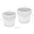 Home affaire Übertopf, (Set, 2 St.), Keramikübertopf mit Ornamenten, Vase  online kaufen | Jelmoli-Versand