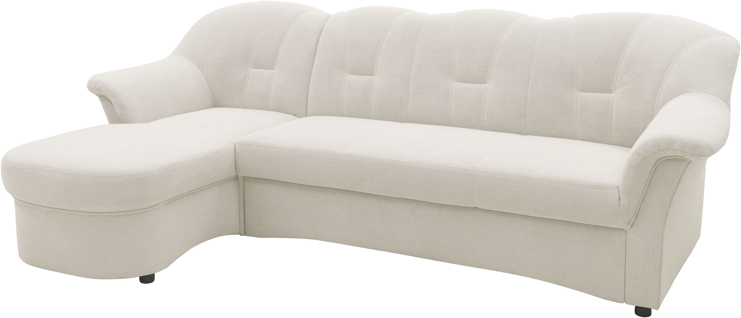 DOMO collection Ecksofa »Flores Schlafsofa, B/T/H: 233/142/86 cm, L-Form«, wahlweise mit Bettfunktion, wahlweise mit Federkern, auch in Leder