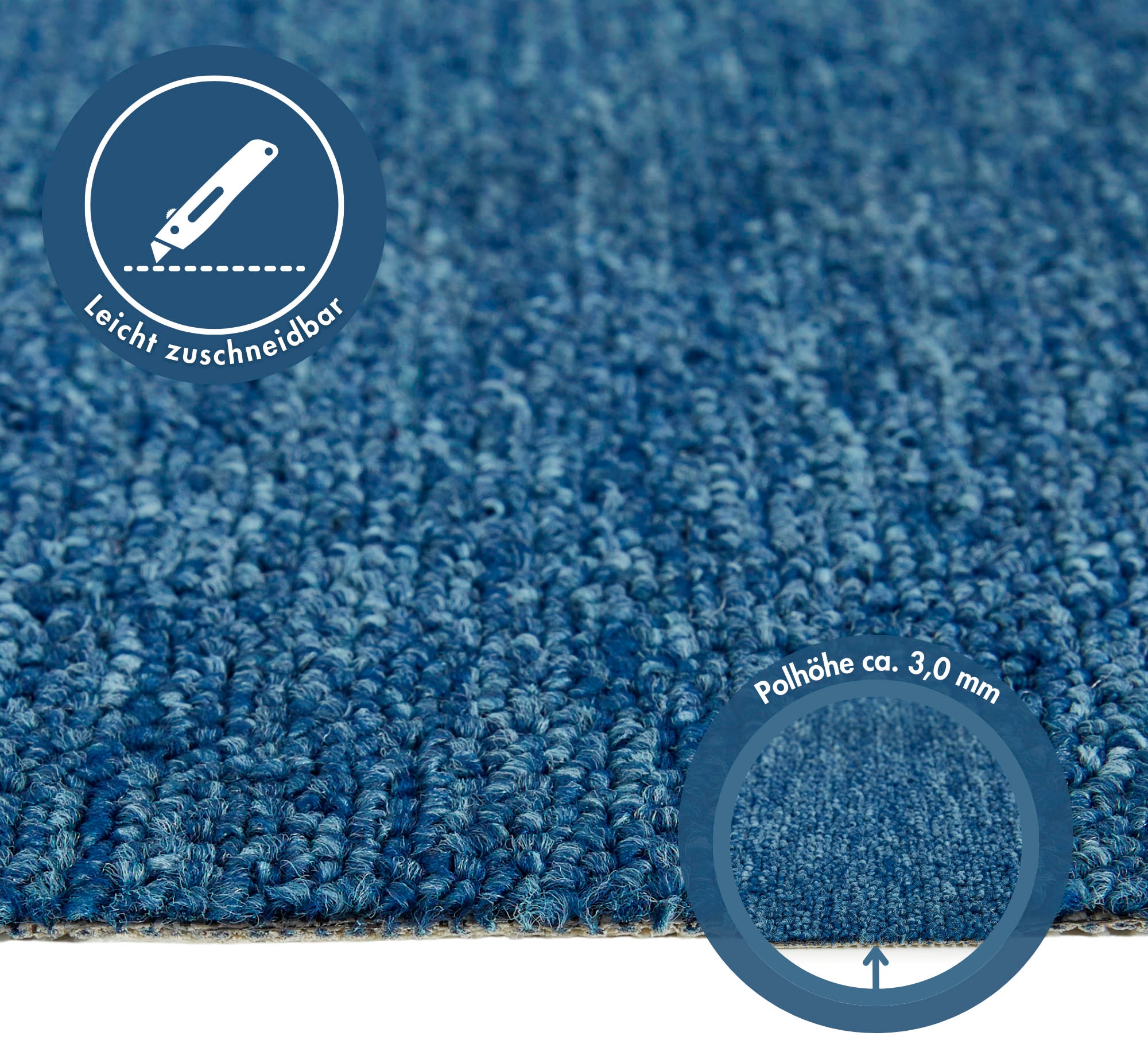 Andiamo Teppichboden »Rambo, Feinschlinge, Made in Netherlands«, rechteckig, 4,5 mm Höhe, meliert, Breite 400 cm oder 500 cm, strapazierfähig & pflegeleicht