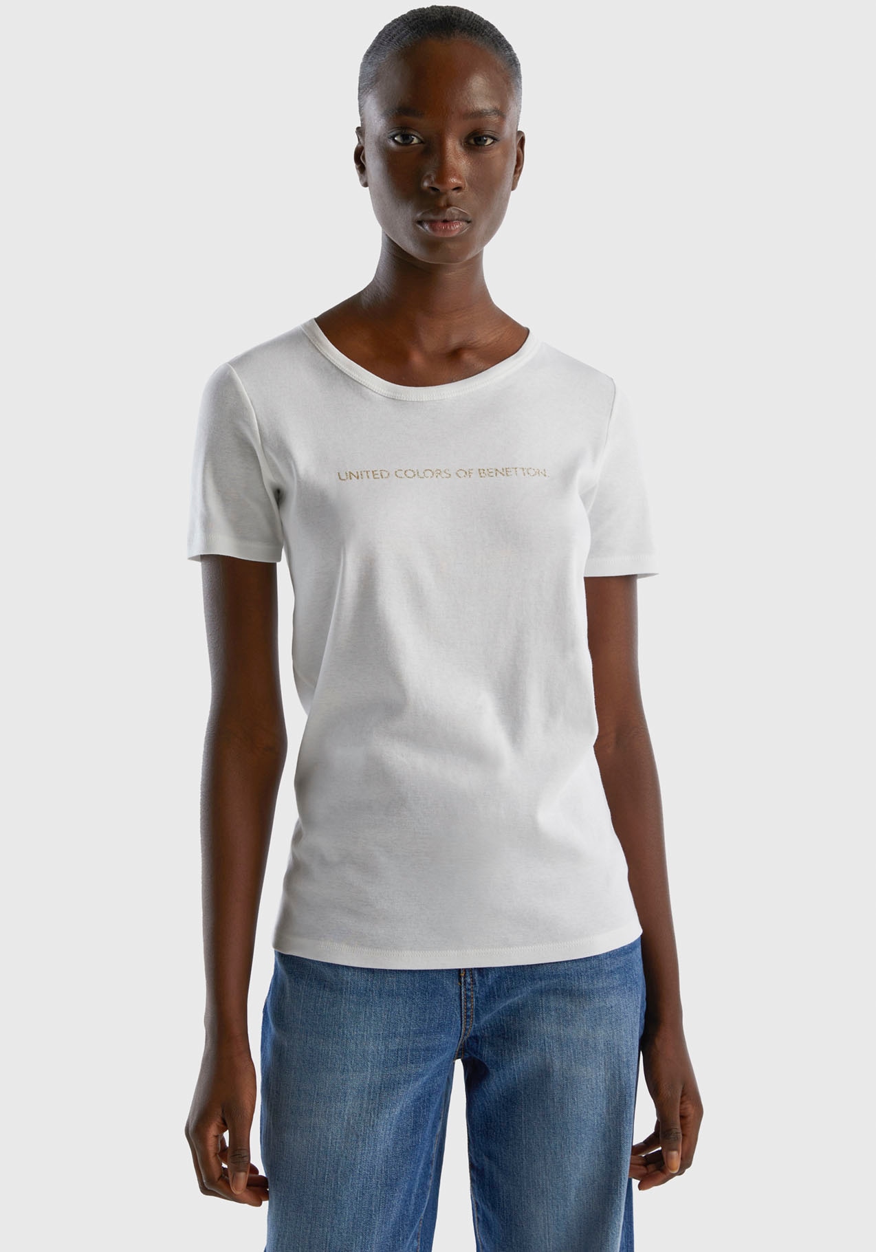 United Colors tlg.), Druck T-Shirt, Jelmoli-Versand bestellen online of mit bei Schweiz (1 Benetton glitzerndem