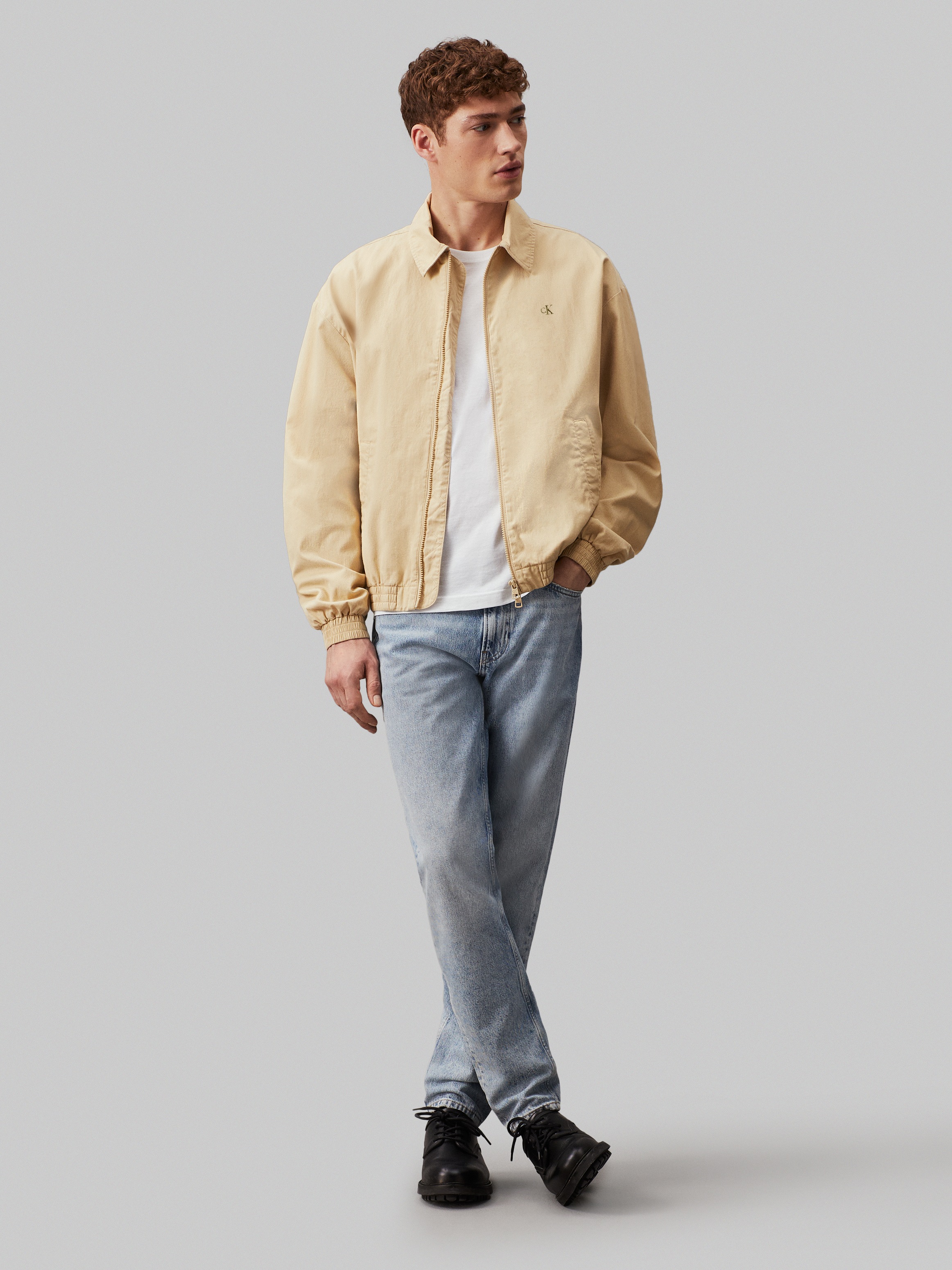Calvin Klein Jeans Collegejacke »LINEAR TEXTURE HARRINGTON«, mit Logoprägung