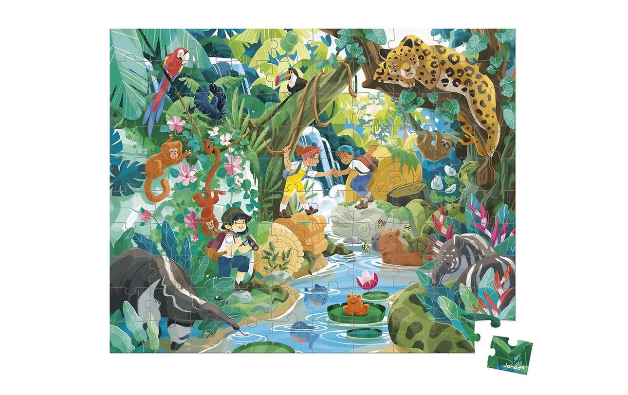 Janod Puzzle »Urwald-Abenteuer Inca«, (100 tlg.)