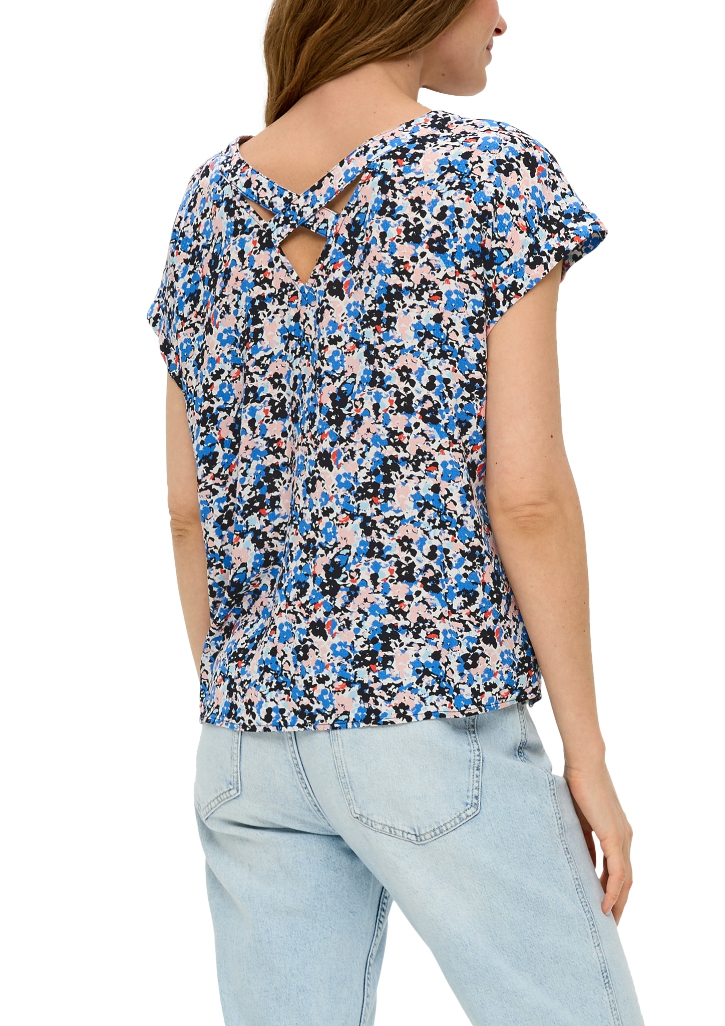s.Oliver Druckbluse, mit V-Ausschnitt