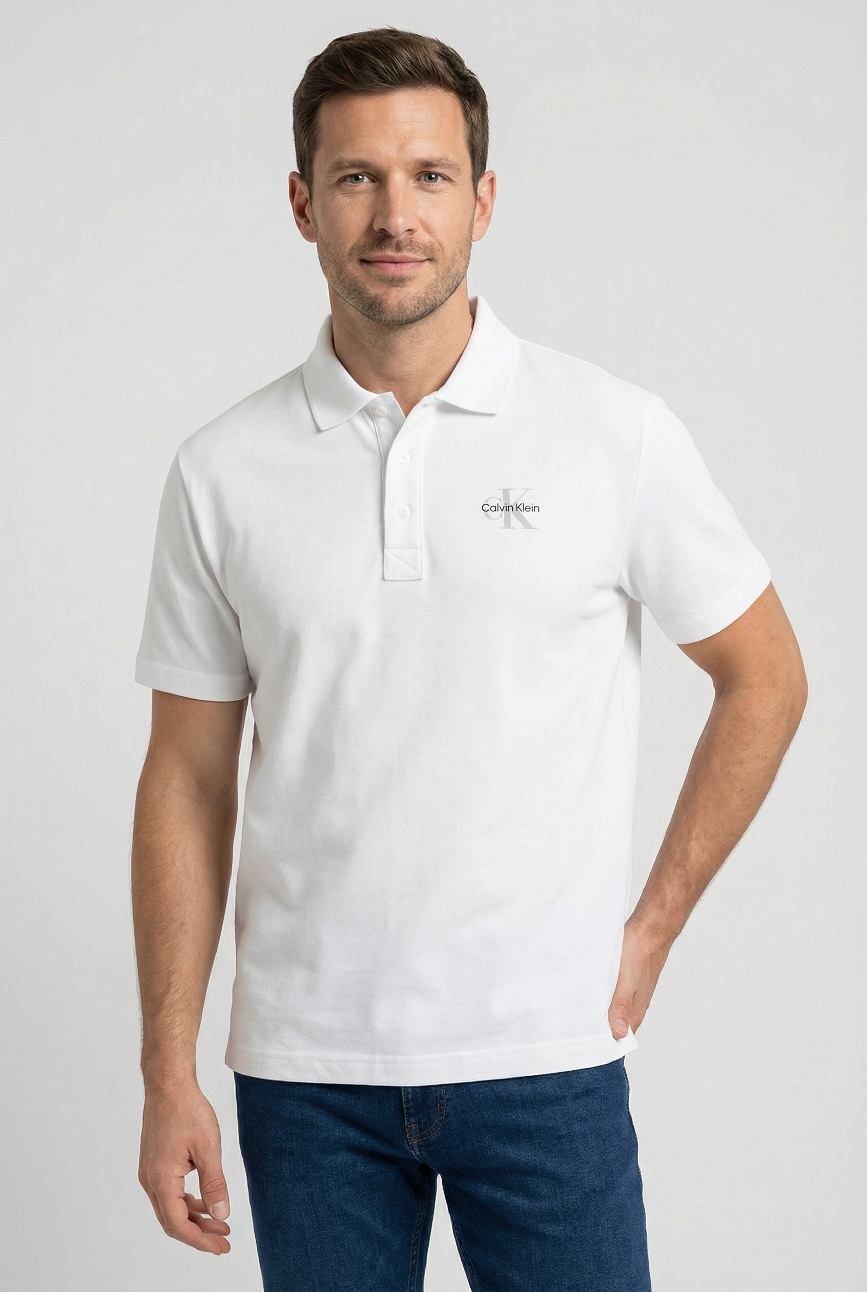 Calvin Klein Jeans Poloshirt "EASY MONOLOGO CASUAL PIQUE" Regular fit mit Polokragen