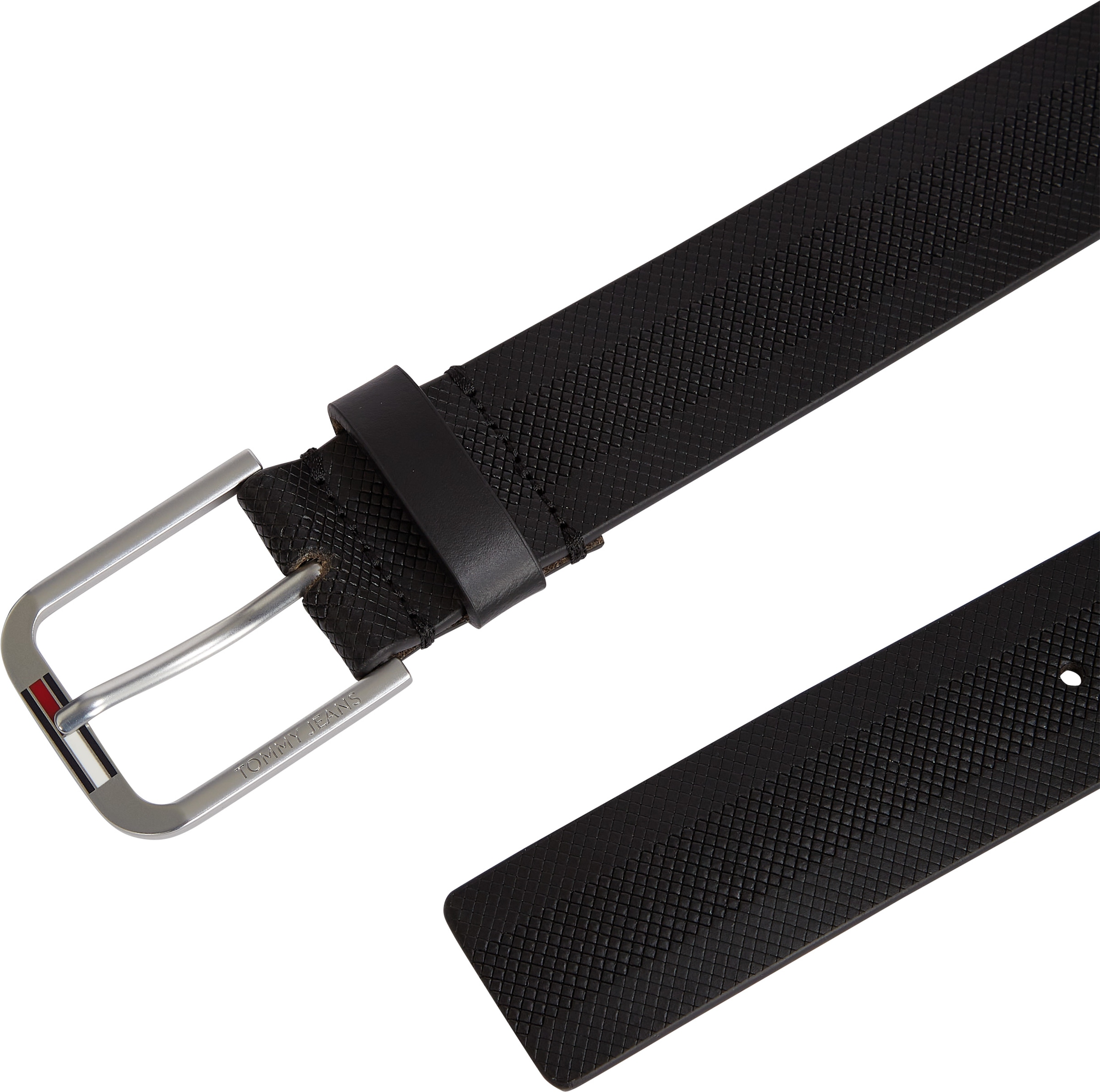 Tommy Jeans Ledergürtel »TJM AUSTIN 3.5«, Einfachdornschliesse mit Logo, weiche Haptik