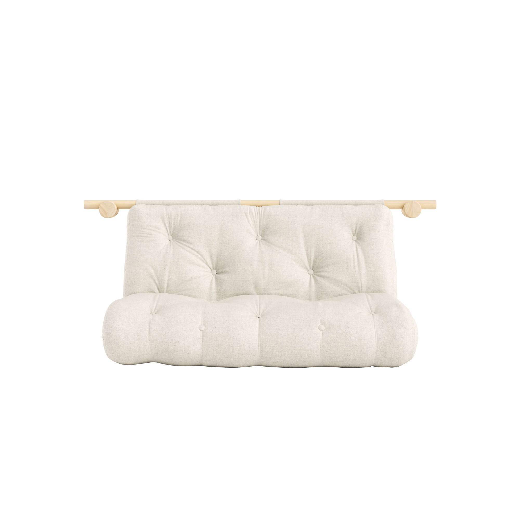 Karup Design Schlafsofa "Hooked Sofa Bed / Sleeper Chair – Sitz- oder Schlafplatz, platzsparend" Futonmatratze inkl. Halterungsset aus FSC-zertifiziertem Massivholz