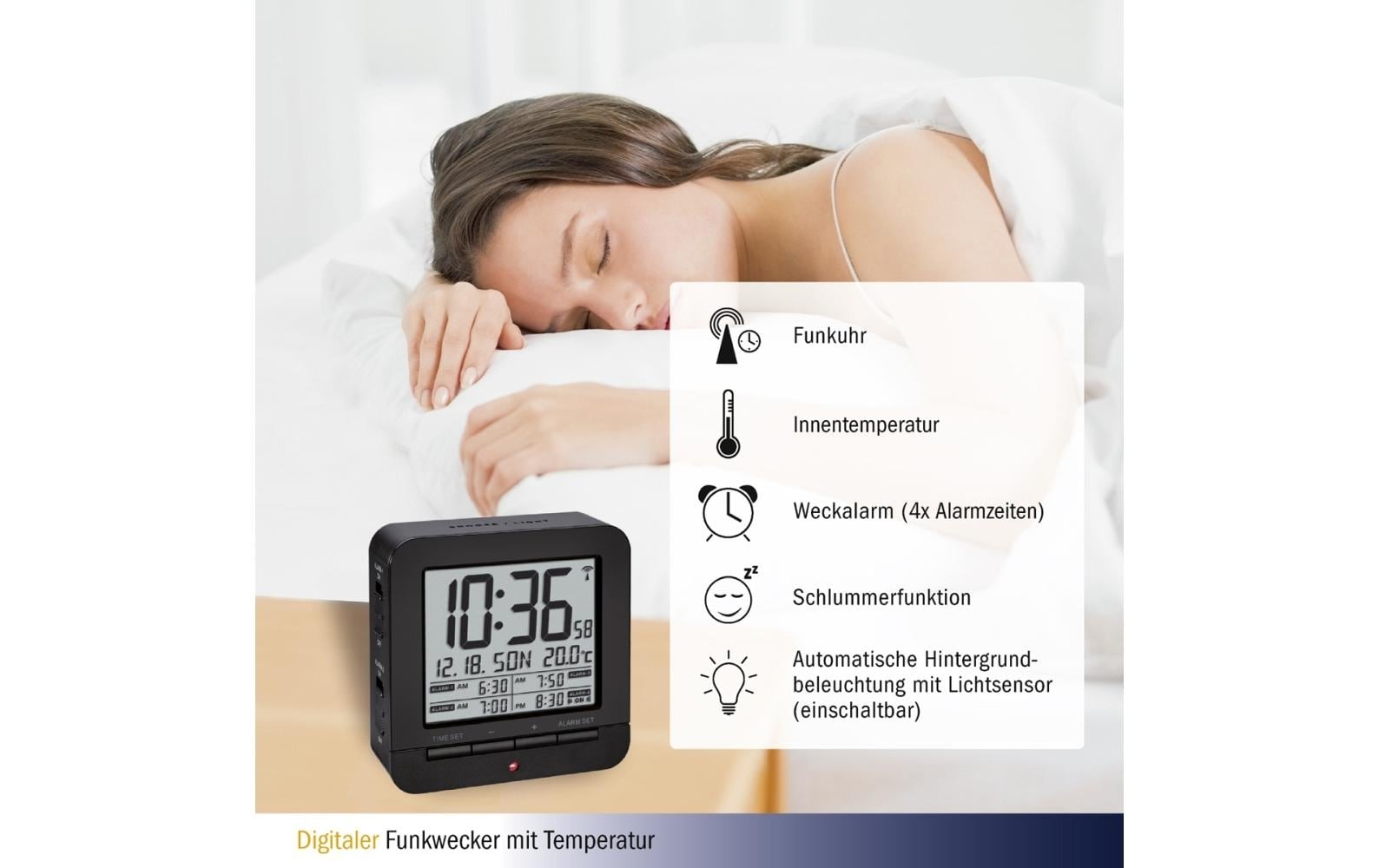 TFA Dostmann Wecker »mit Temperaturanzeige«