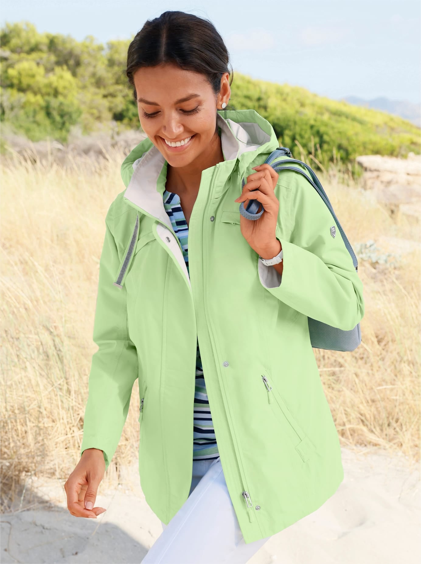 Casual Looks Langjacke mit Kapuze