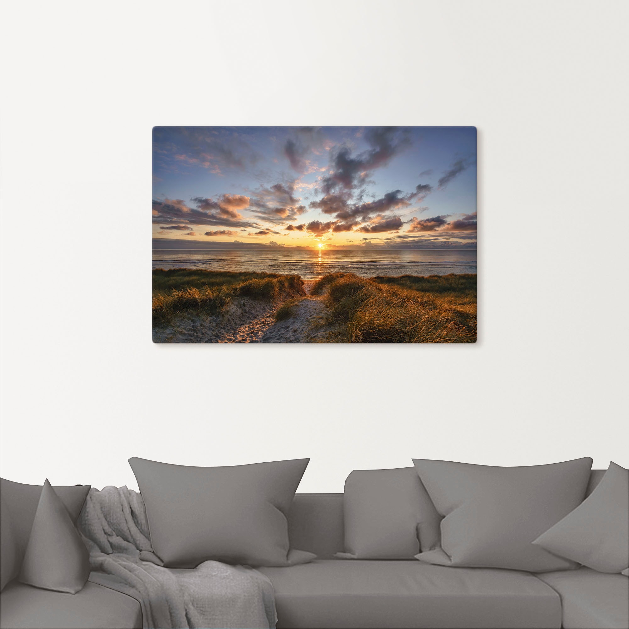 Artland Wandbild »Sonnenuntergang auf Sylt«, Bilder vom Sonnenuntergang & -aufgang, (1 St.), als Leinwandbild, Poster in verschied. Grössen