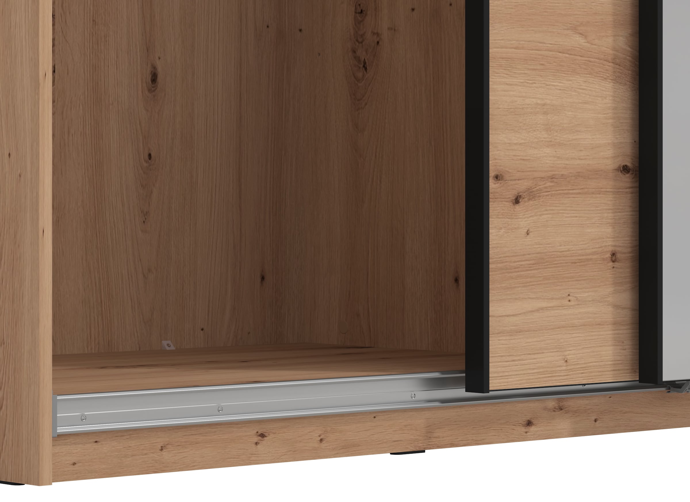 INOSIGN Schwebetürenschrank »Sardinia, Kleiderschrank mit Spiegel, Made in Europe«, viel Stauraum durch grosszügige Innenausstattung, 170 oder 262cm breit