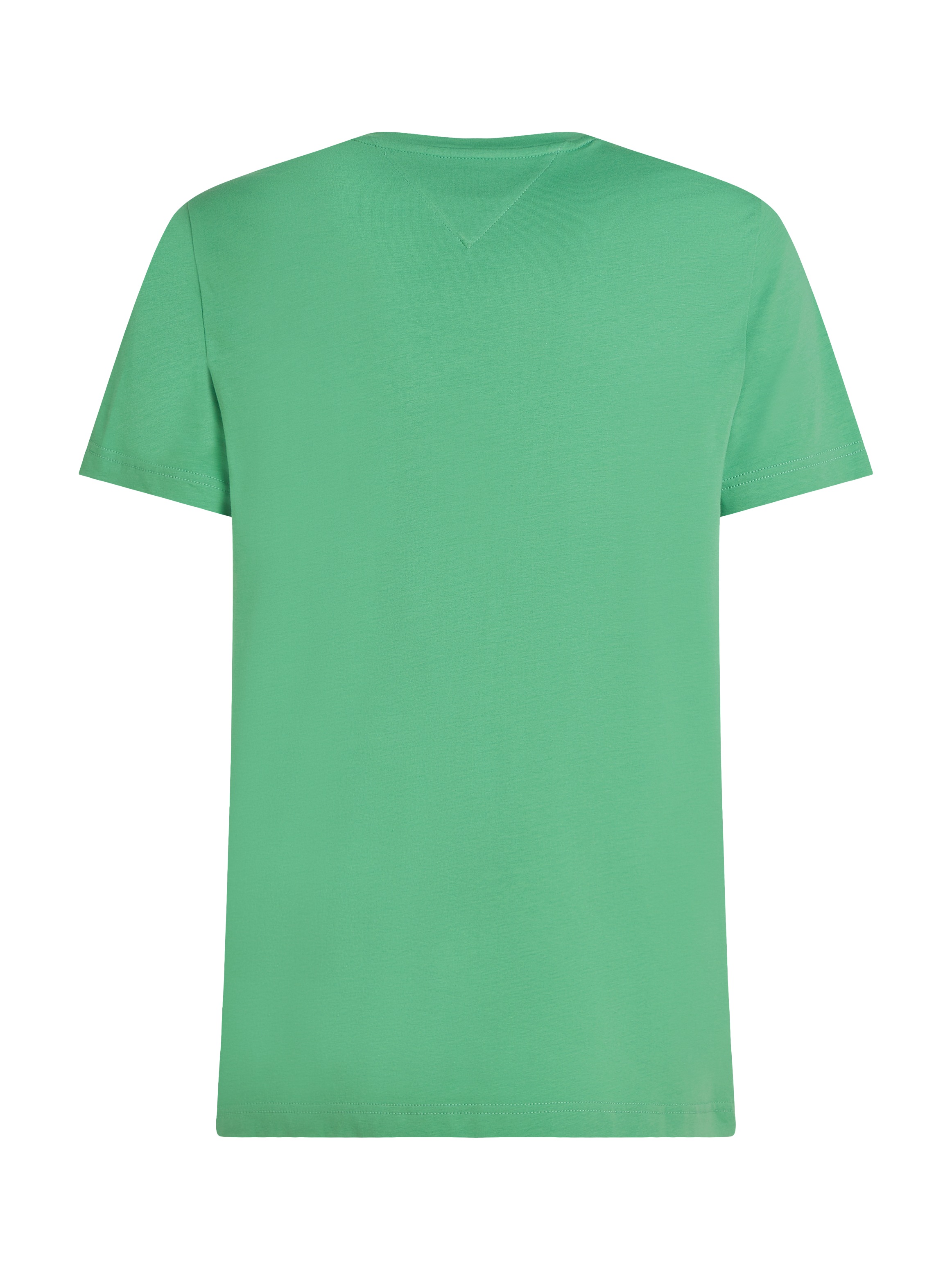 Tommy Hilfiger T-Shirt »STRETCH SLIM FIT TEE mit Rundhals und Logostickerei«, unifarben, casual, slim fit, Baumwollmix, Rundhals