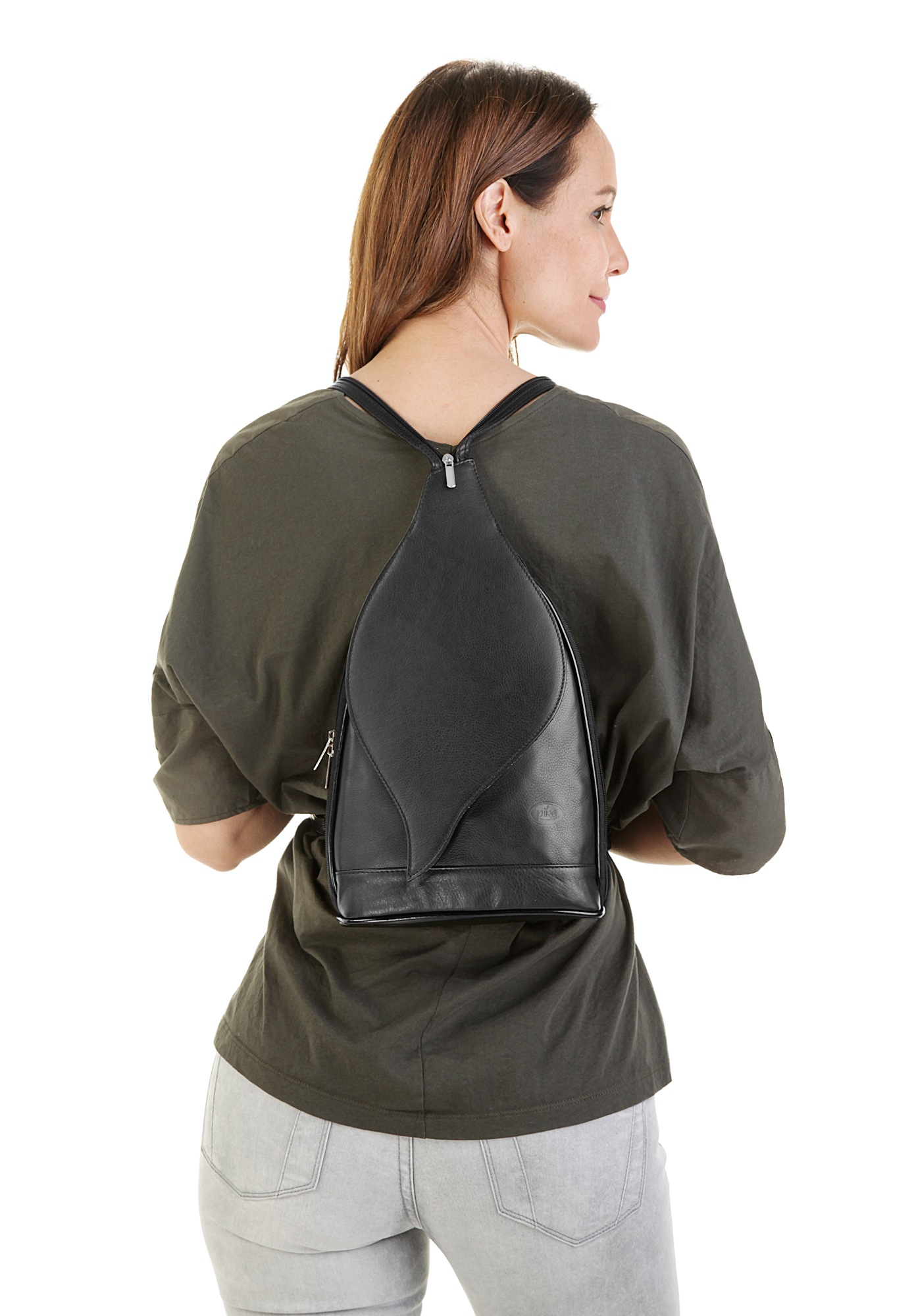 Piké Cityrucksack »BIANCANEVE«, echt Leder, Made in Italy