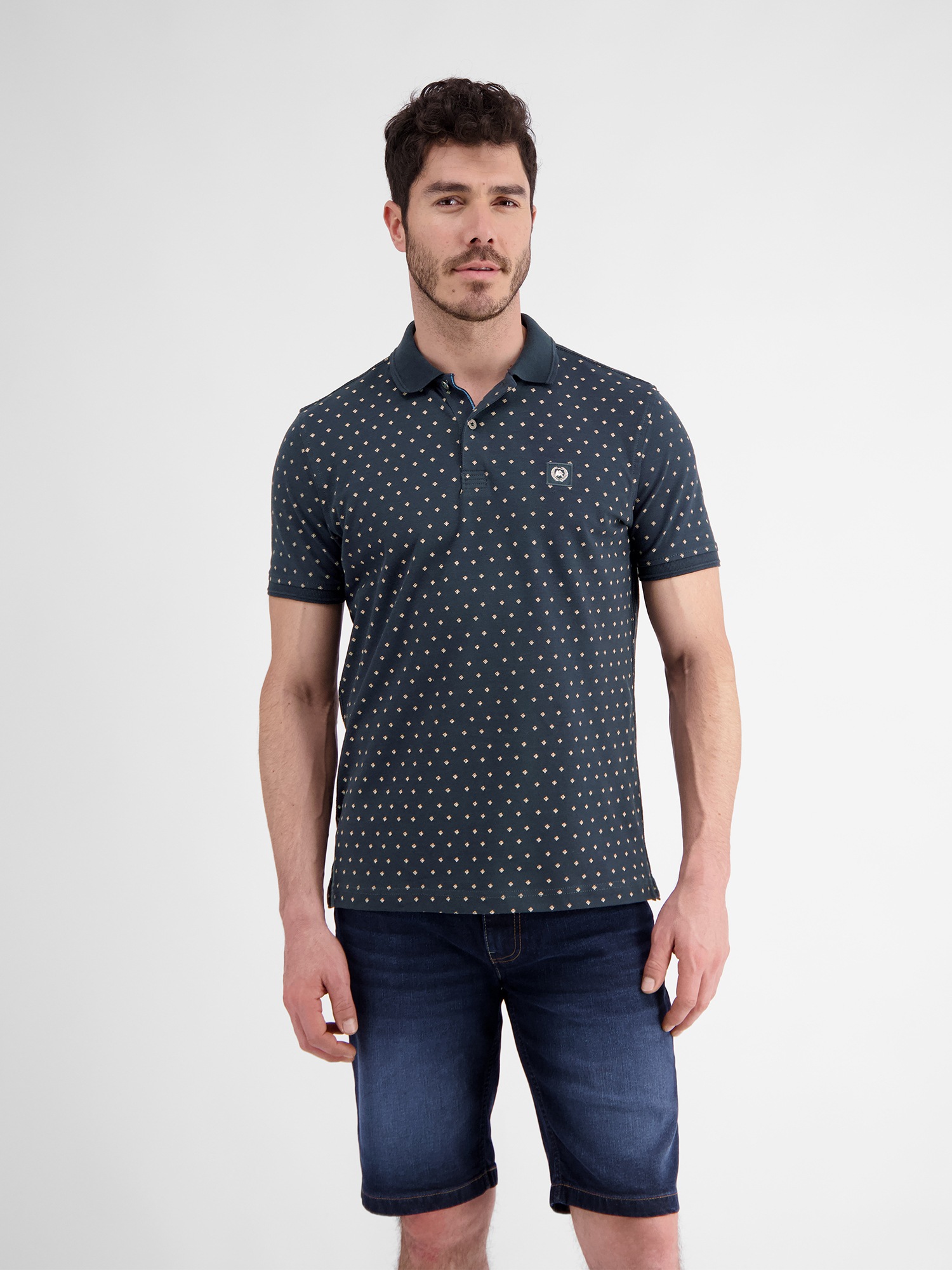 LERROS Poloshirt »LERROS Poloshirt mit Punkt-Print«
