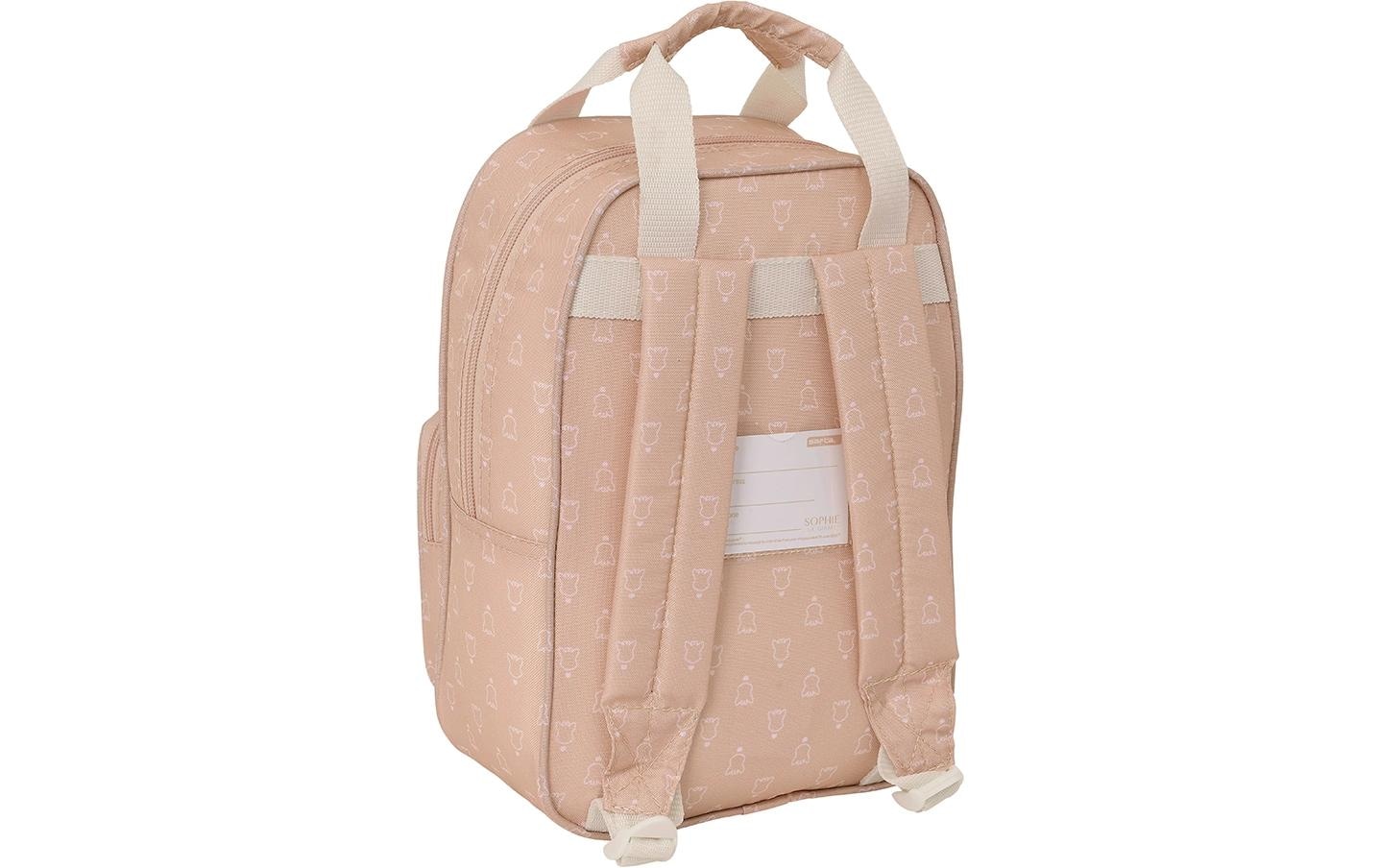 safta Kinderrucksack »Sophie la Girafe Cookie«, Gepolsterte Schultergurte, Gepolstertes Rückenteil, Höhenverstellbar
