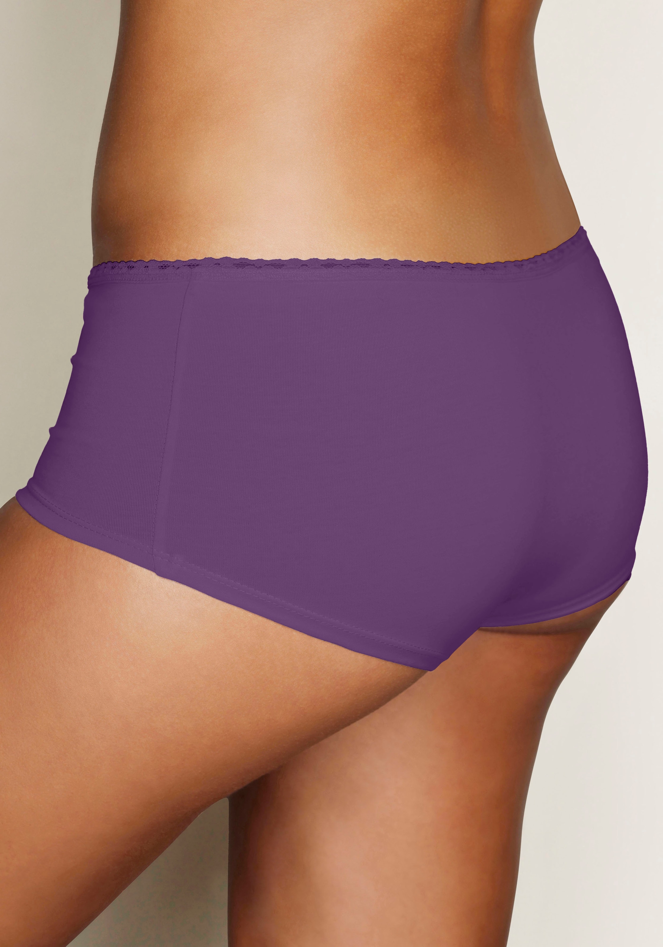 LASCANA Panty, (5er-Pack), mit süssen Herzchen-Prints und aus elastischer Baumwoll-Qualität