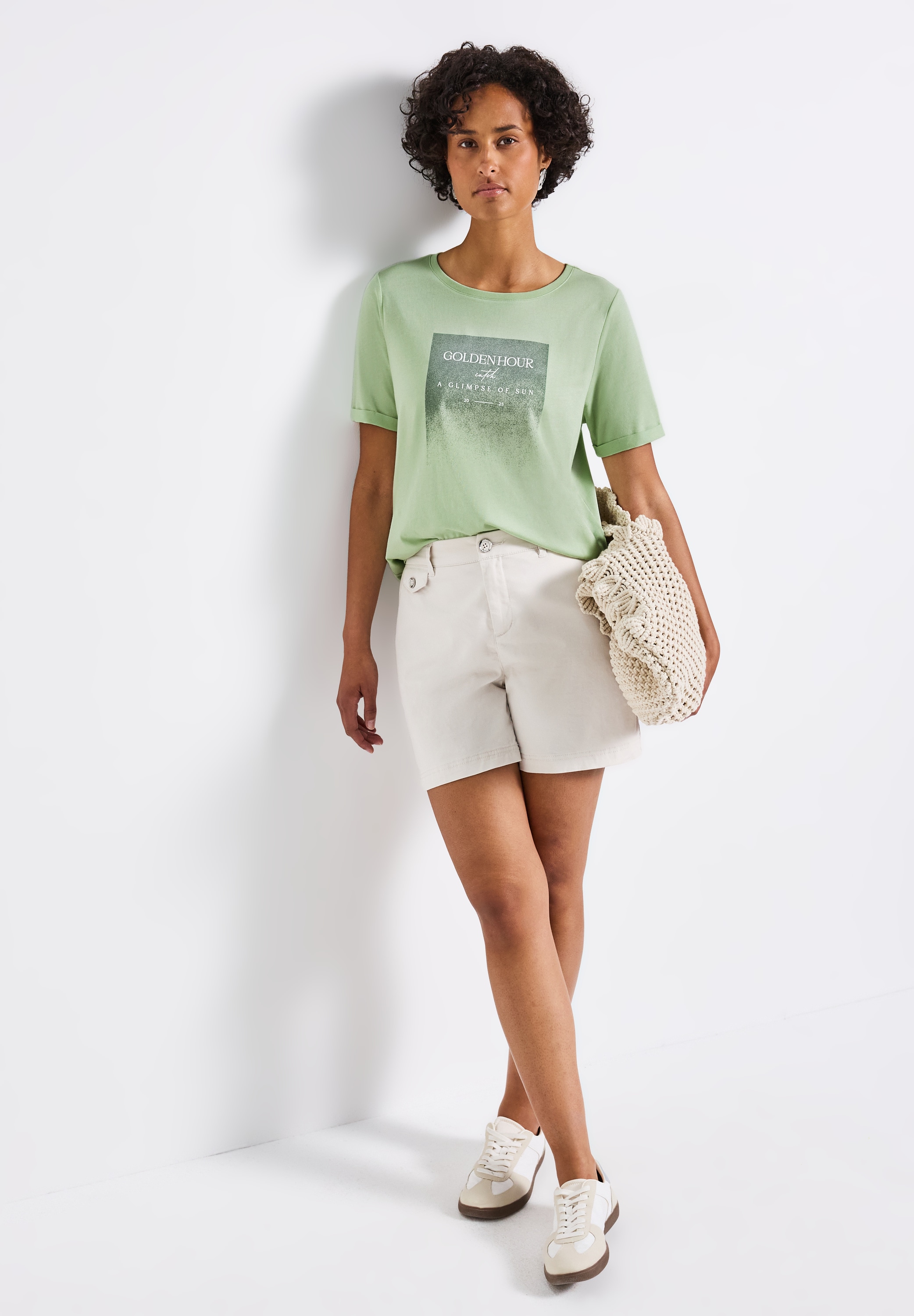 STREET ONE T-Shirt, mit Schimmer-Print