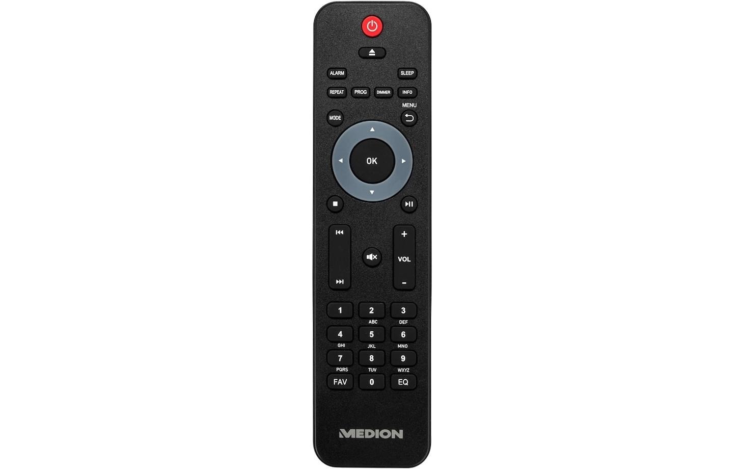Medion® Stereoanlage »P66348 Schwarz«, (Bluetooth Digitalradio (DAB+)-Internetradio-FM-Tuner)