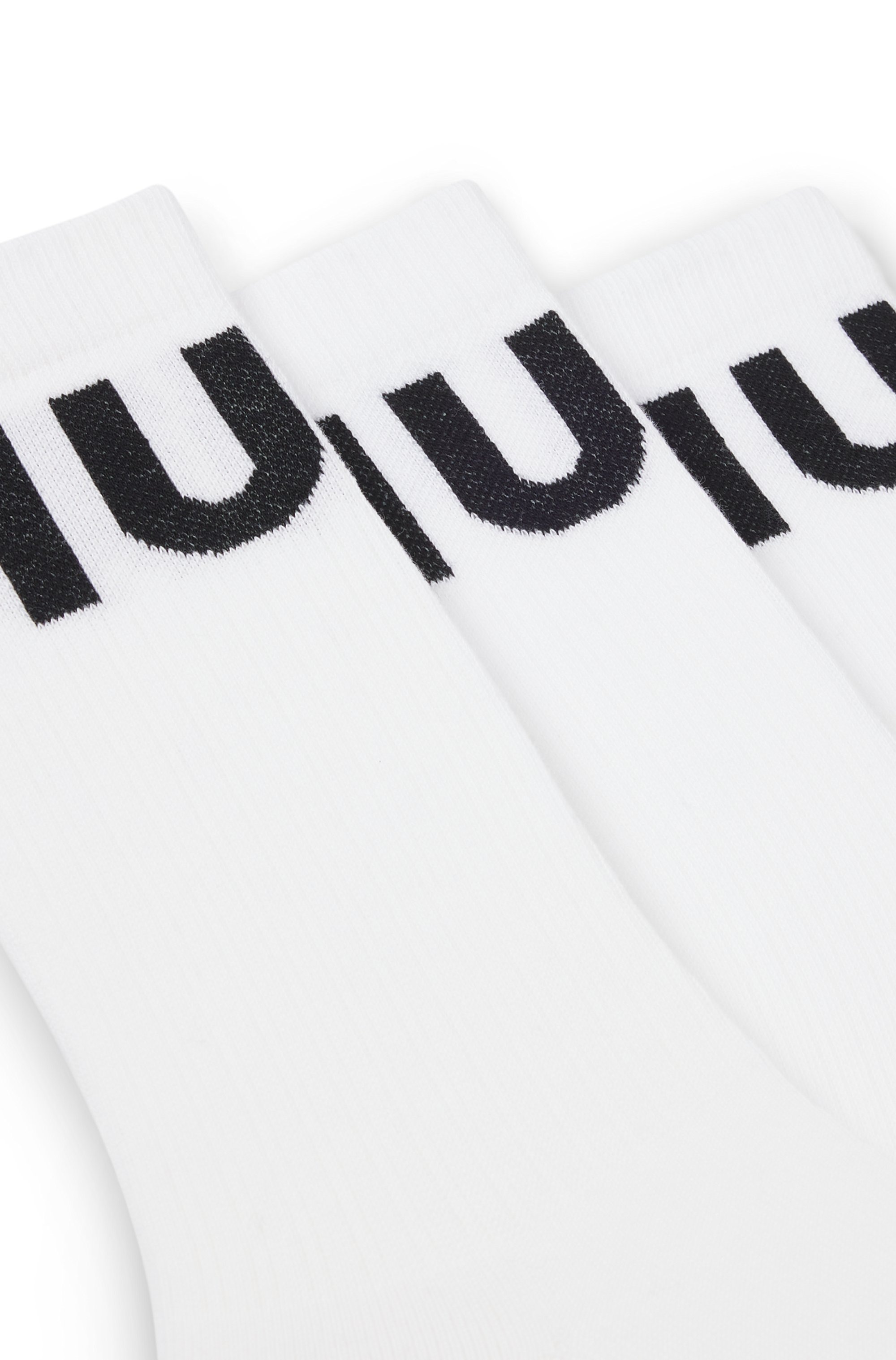HUGO Underwear Freizeitsocken »3P QS ICONIC CC 1«, (Packung, 3 Paar, 3er), mit HUGO Logostickerei in Kontrastfarbe