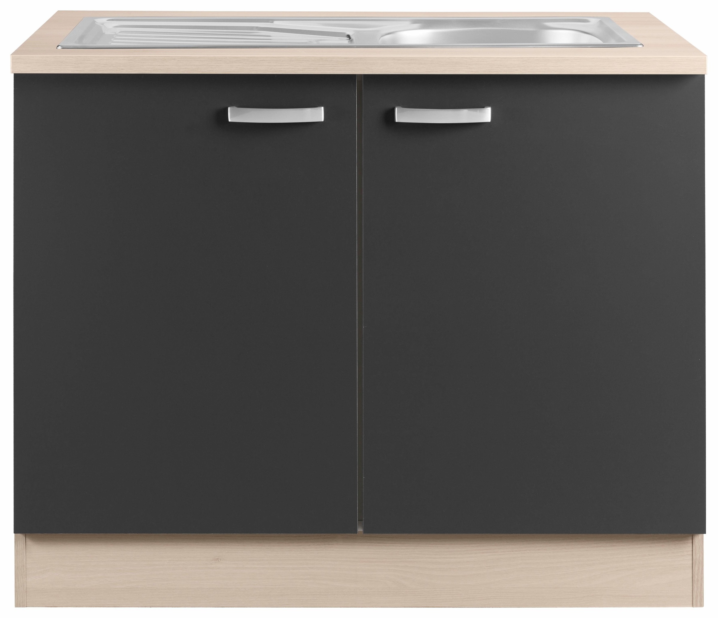 OPTIFIT Spülenschrank "Faro", mit Metallgriffen, Breite 100 cm