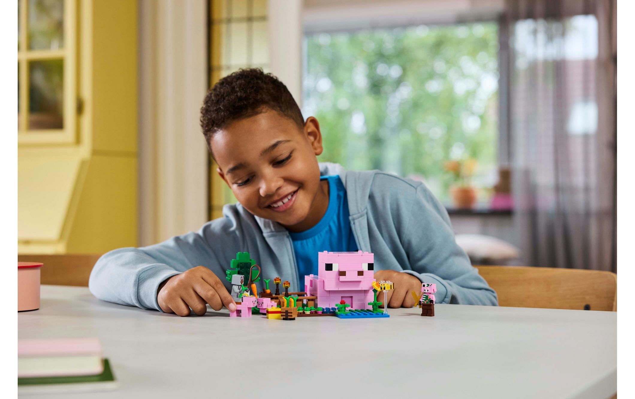 LEGO® Spielbausteine »Minecraft Das Babyschwein-Haus 21268«, (238 St.)