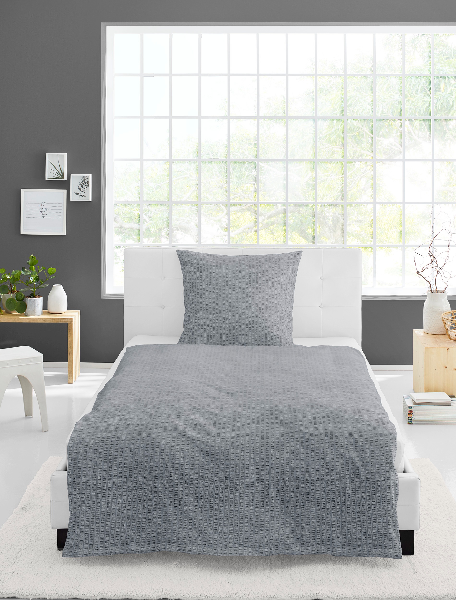 BIERBAUM Bettwäsche "Chic Uni" 2 Stk. Schickes Unidesign: Modern und elegant für jedes Schlafzimmer
