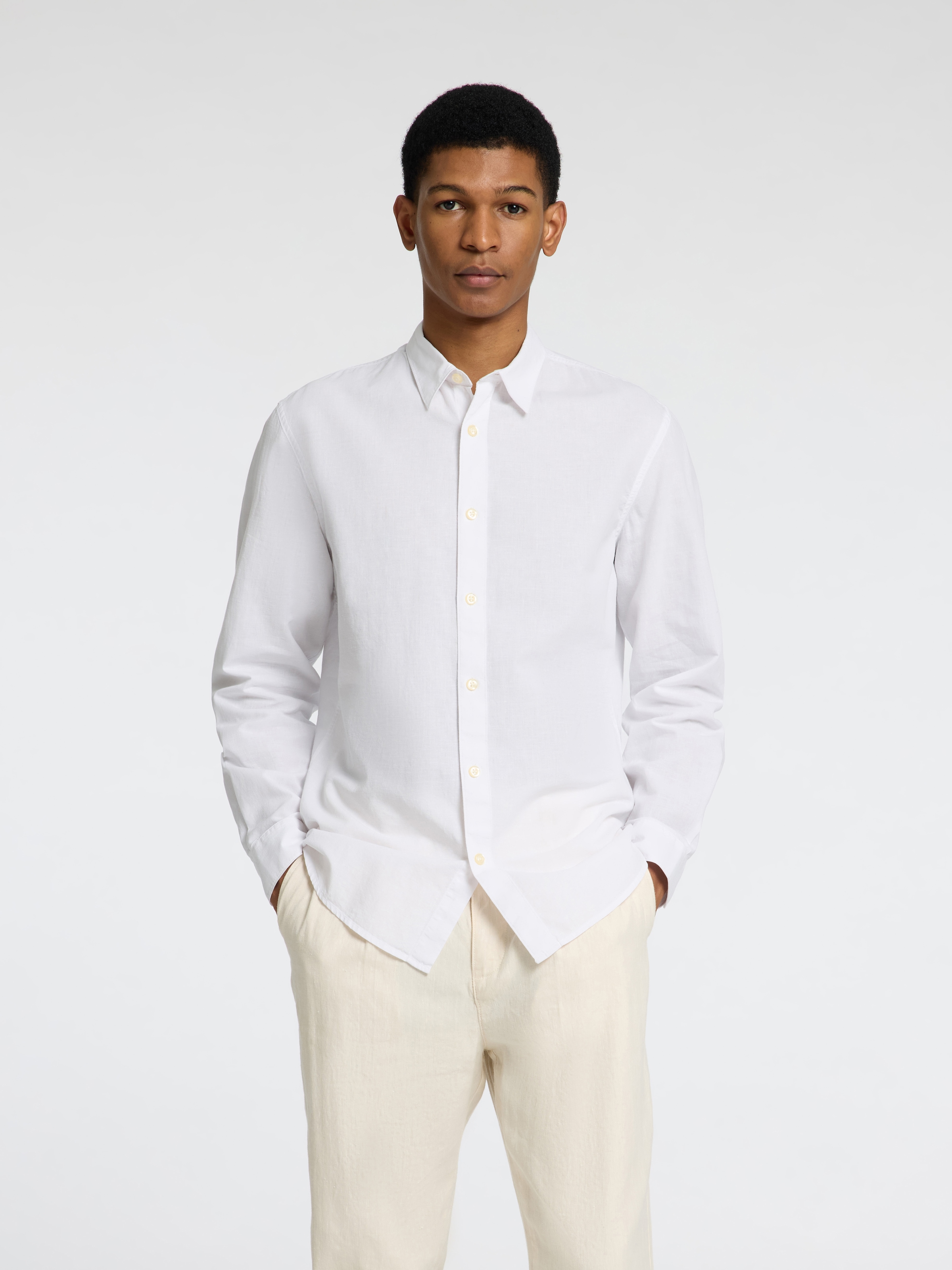 SELECTED HOMME Leinenhemd »NEW-LINEN SHIRT«, unifarben