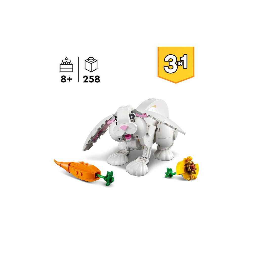 LEGO® Konstruktionsspielsteine »Weisser«, (258 St.)