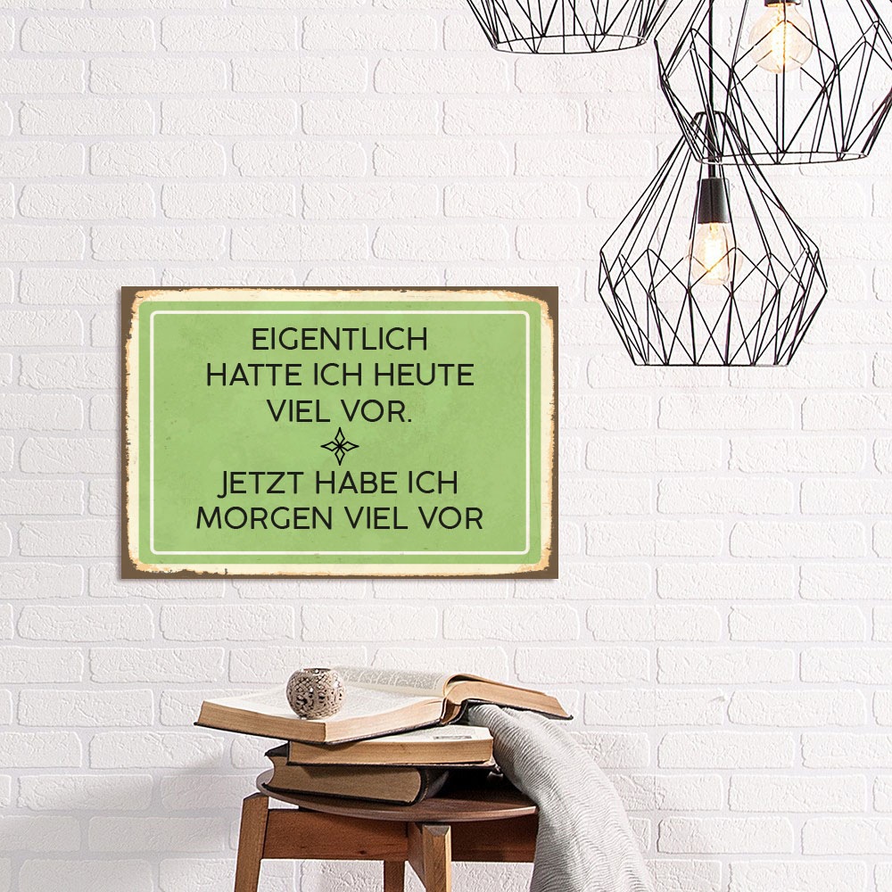 queence Metallbild "Viel vor" Sprüche 1 Stk. tlg.