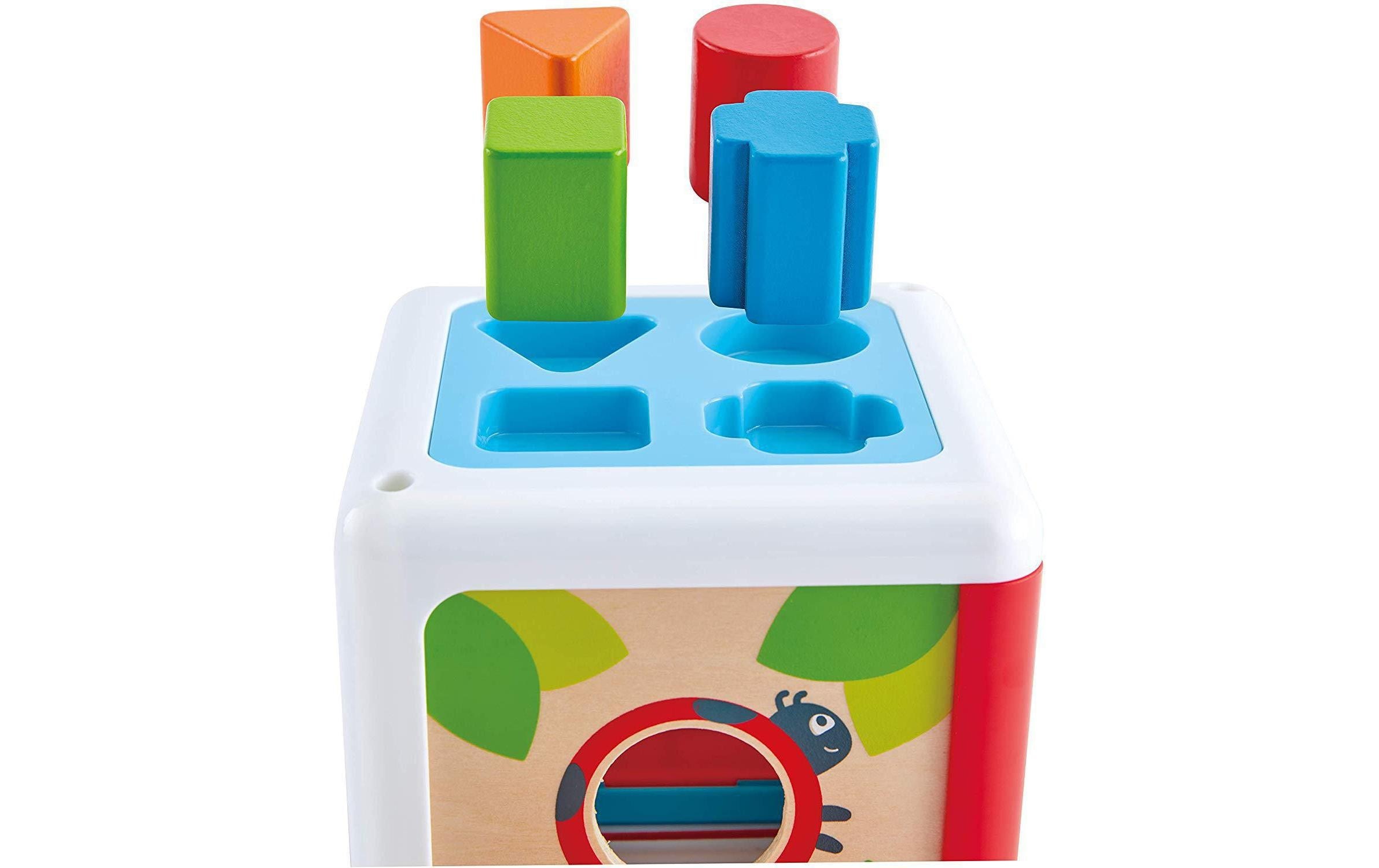 Hape Steckspielzeug "Sortierbox Gartenhütte"