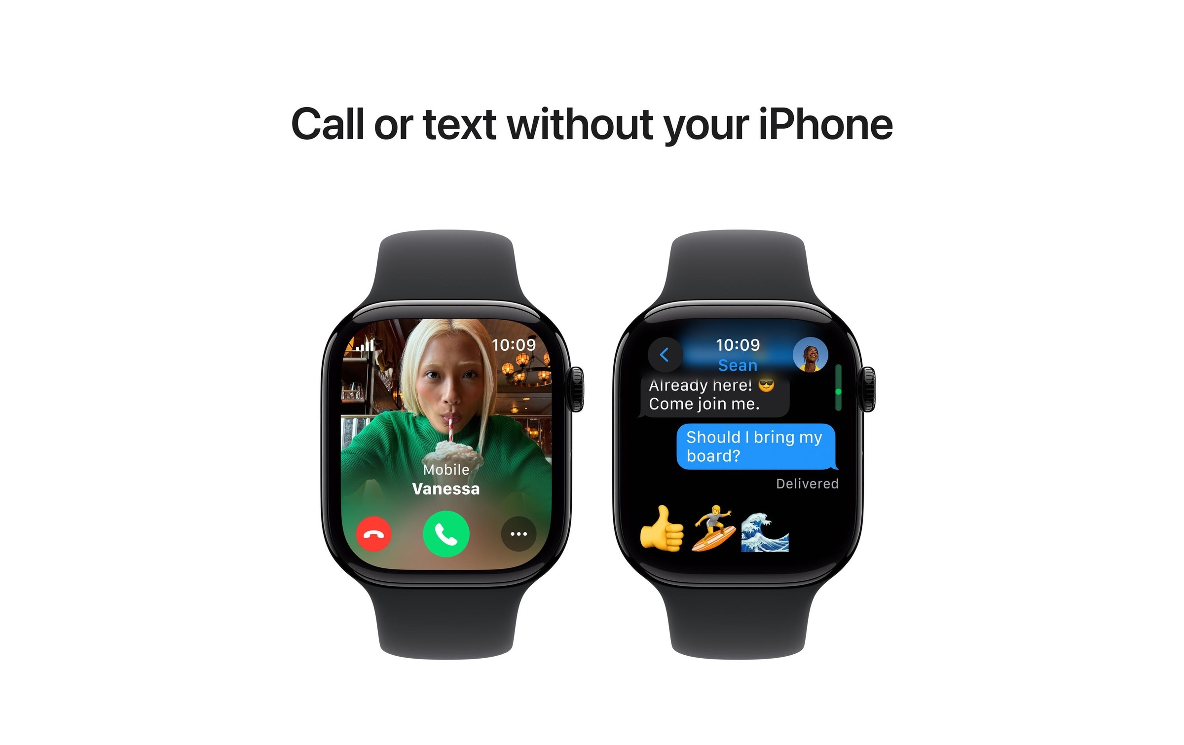 Apple Watch Series 10 Aluminium, 46 mm, GPS + Cellular, Sport Band S/M, Diamantschwarz