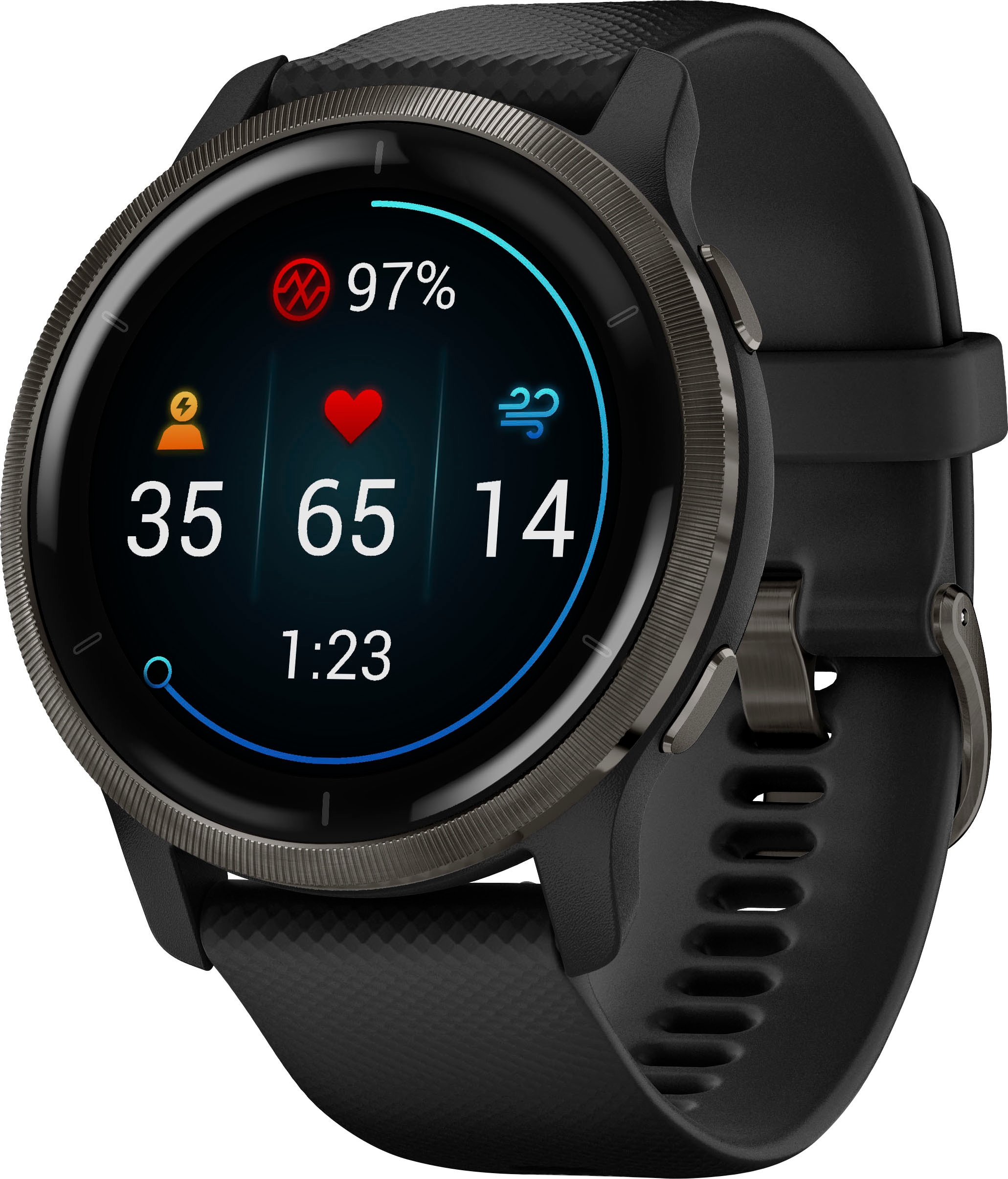 Garmin Smartwatch »Venu 2«, (3,3 cm / 1,3 Zoll), 8 GB, 25 vorinstallierten Sport-Apps