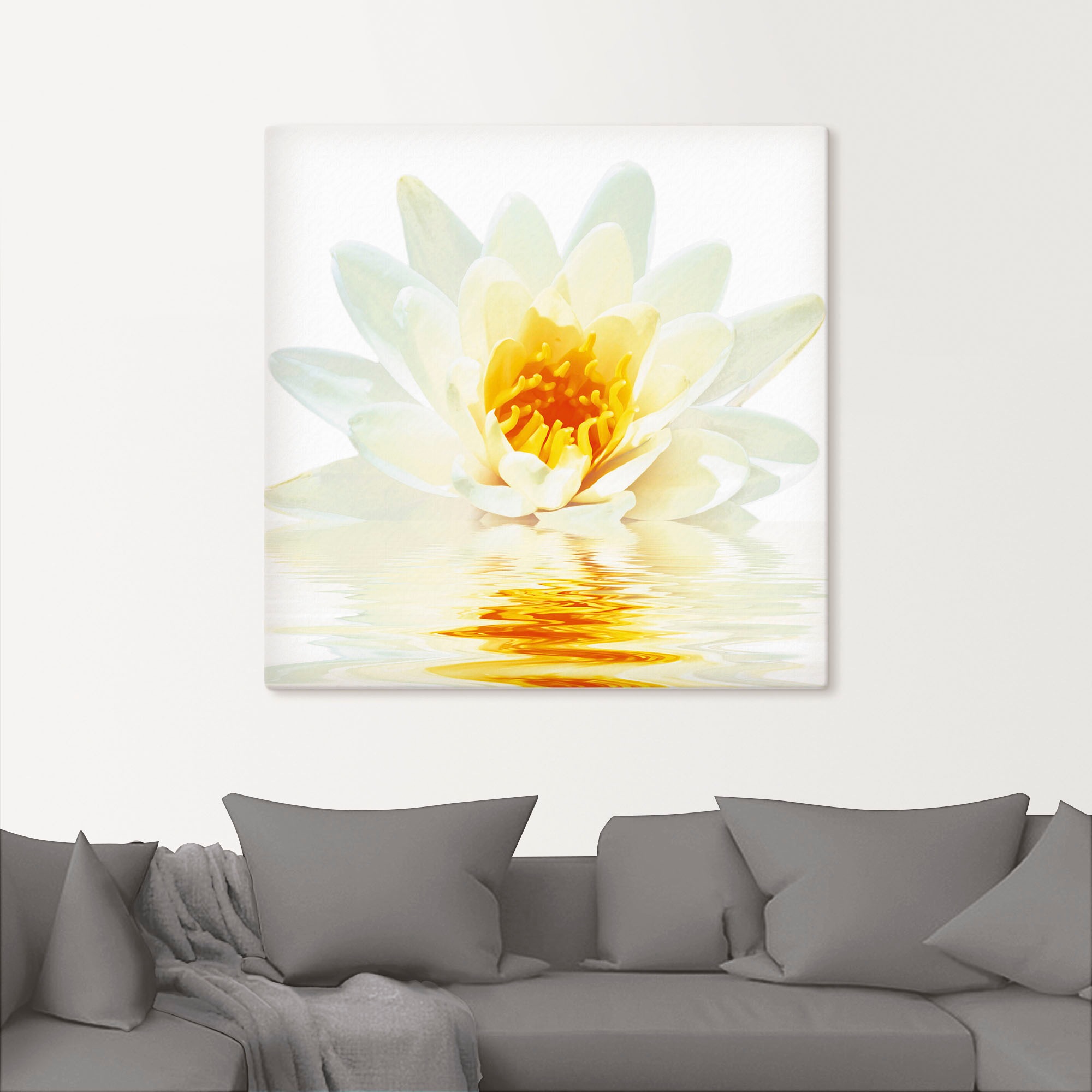Artland Wandbild »Lotusblume schwimmt im Leinwandbild, (1 versch. Wandaufkleber online | Grössen Blumen, Wasser«, Jelmoli-Versand in als Poster St.), shoppen Alubild, oder