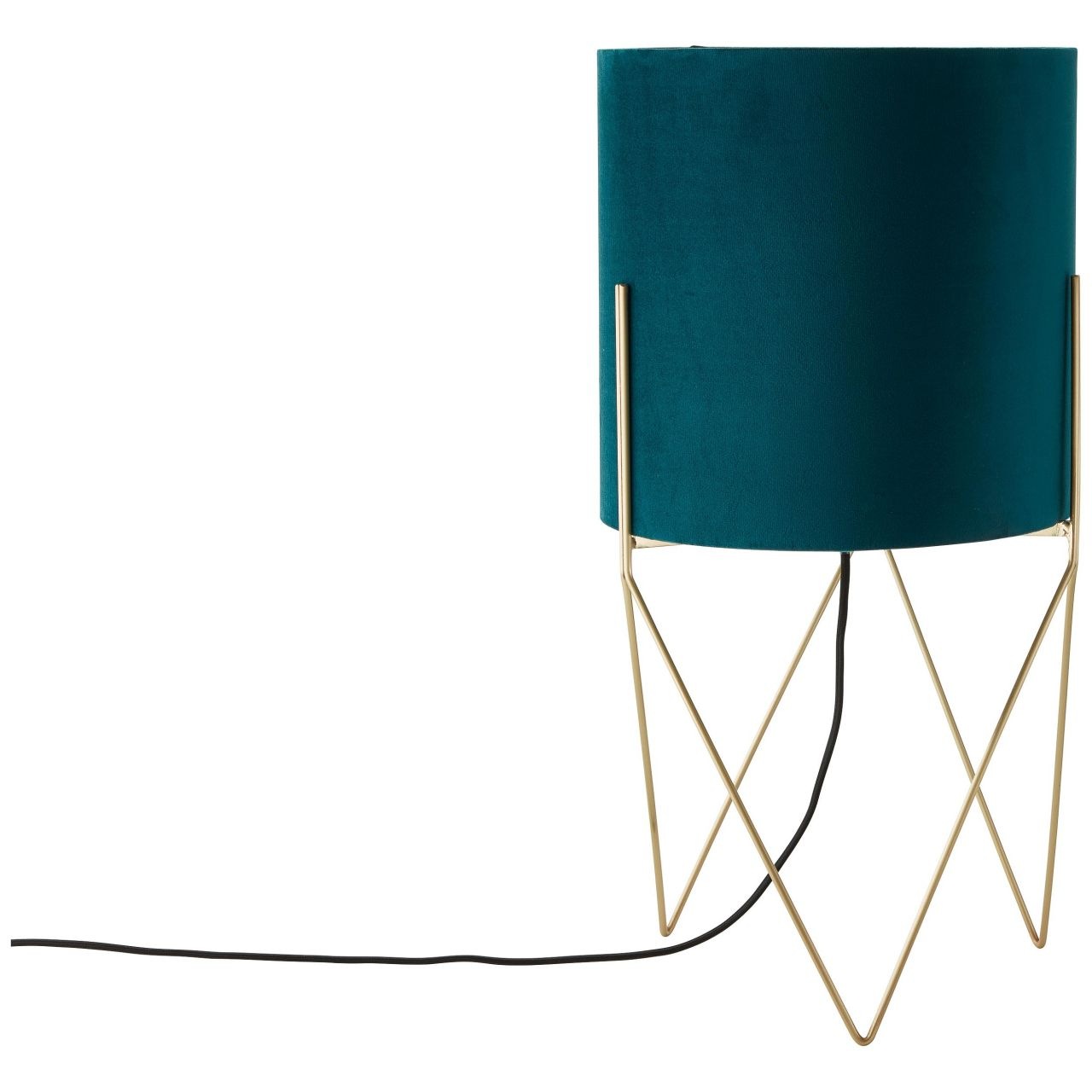 Brilliant Stehlampe »Atami«, 1 flammig, Leuchtmittel E27 ohne Leuchtmittel, 58 cm Höhe, Ø 31,5 cm, E27, Metall/Textil, messing gebürstet