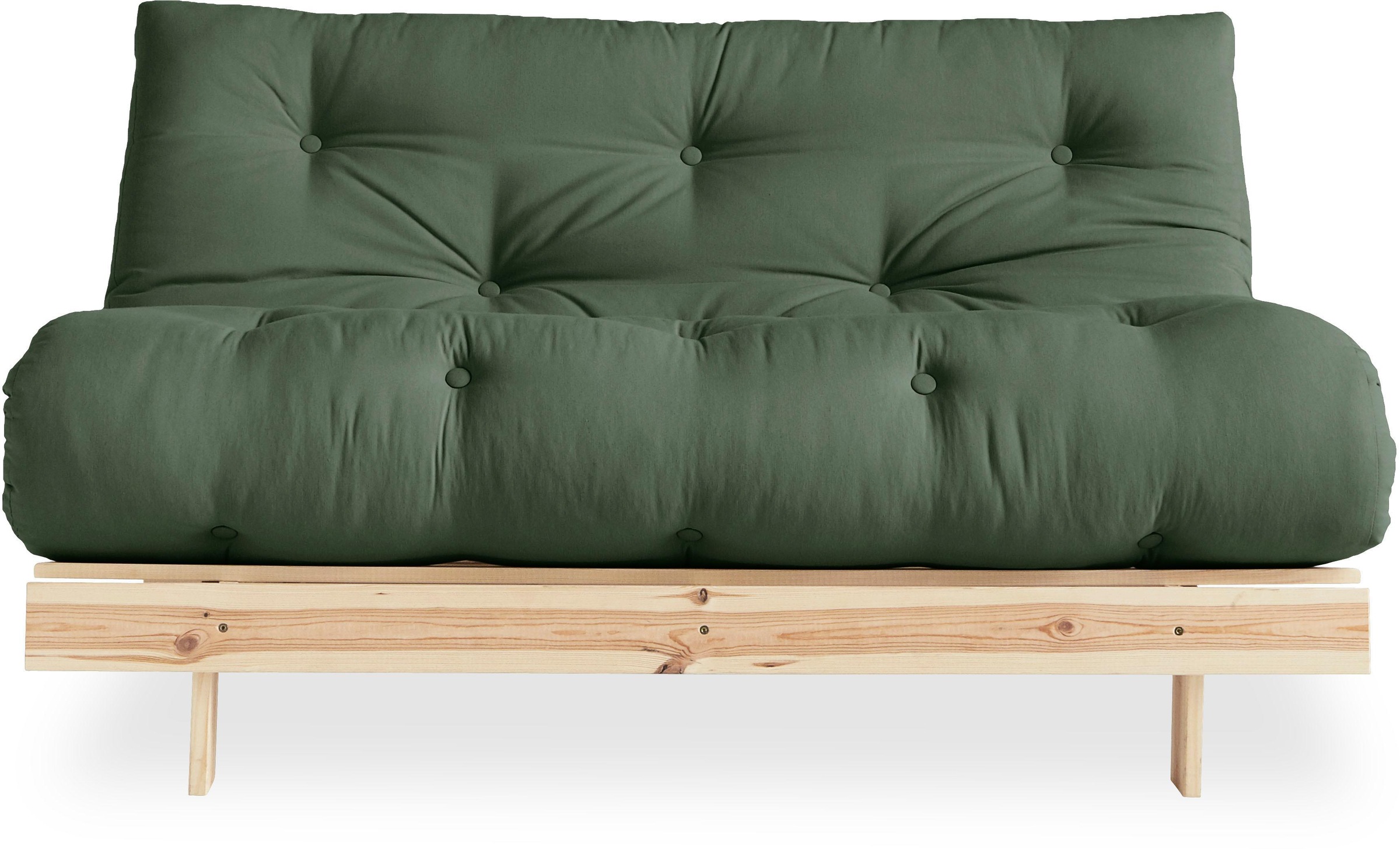 Karup Design Daybett "Roots Sofa Bed, Schlafsofa, Bettfunktion, FSC-Massivholz" Inkl. Futonmatratze, Made in Europe, langlebig, B: 140 oder 160 cm
