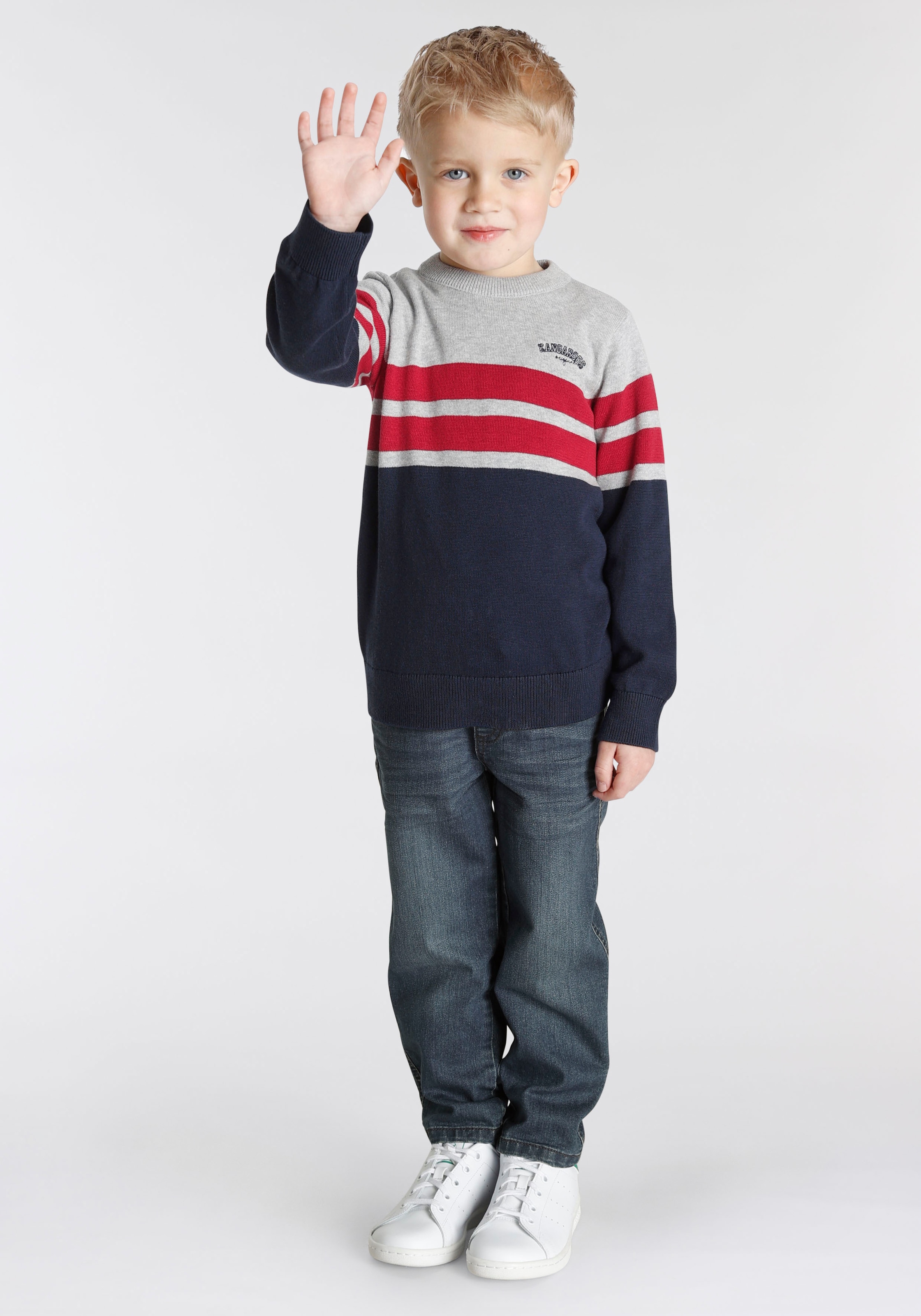 ❤ KangaROOS Strickpullover »für kleine Jungen«, mit Logostickerei ordern im  Jelmoli-Online Shop