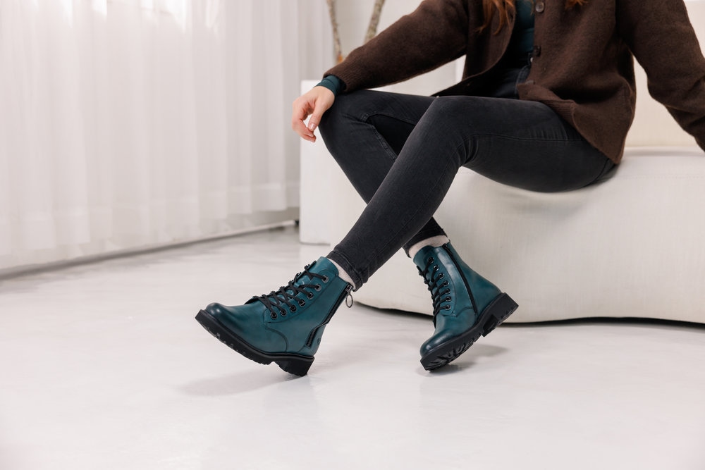 Remonte Schnürstiefelette, Blockabsatz, Stiefelette, Schnürboots, Flats im Used Look