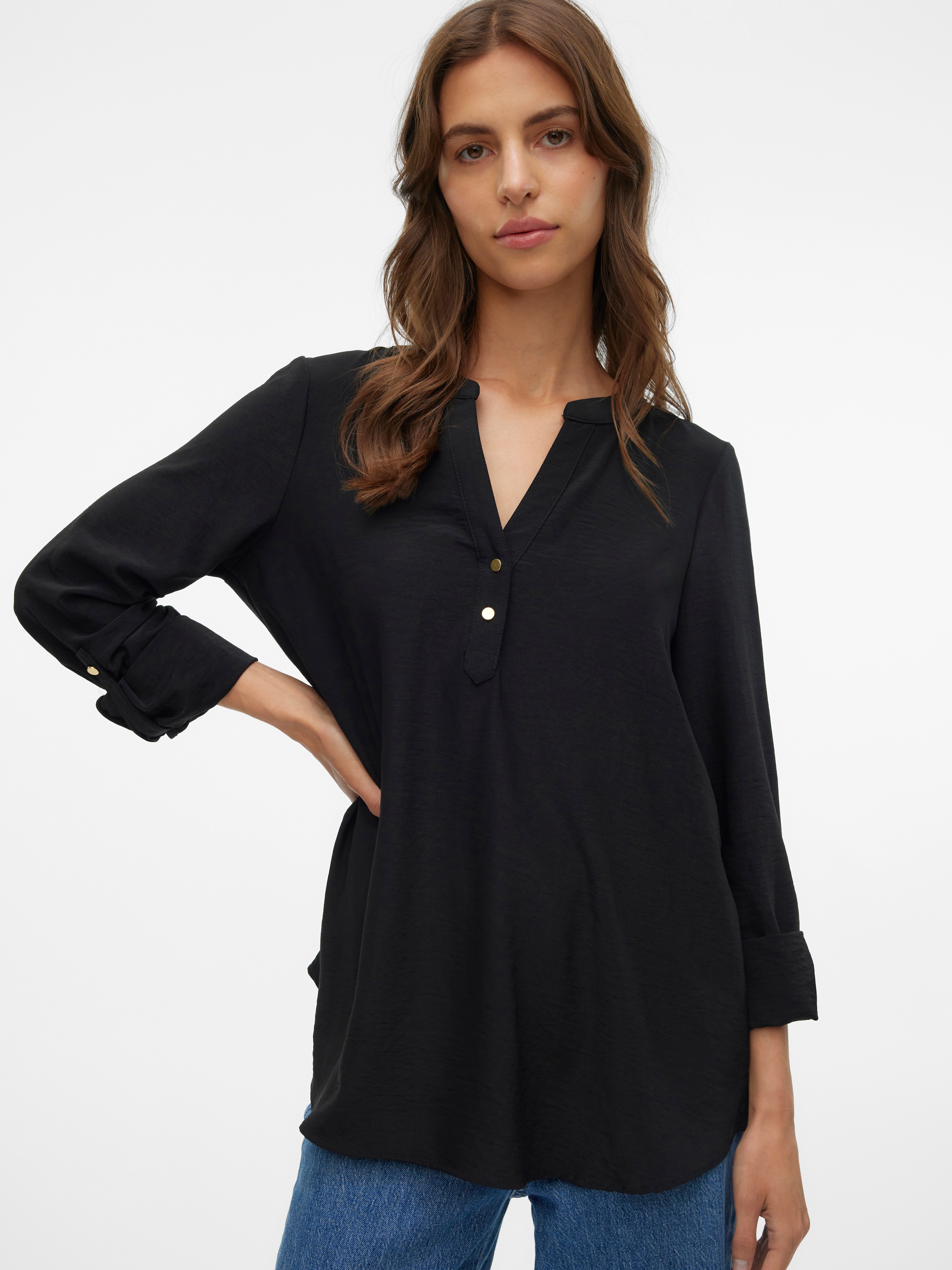 Vero Moda Blusenshirt »VMANI LS TOP WVN GA NOOS«