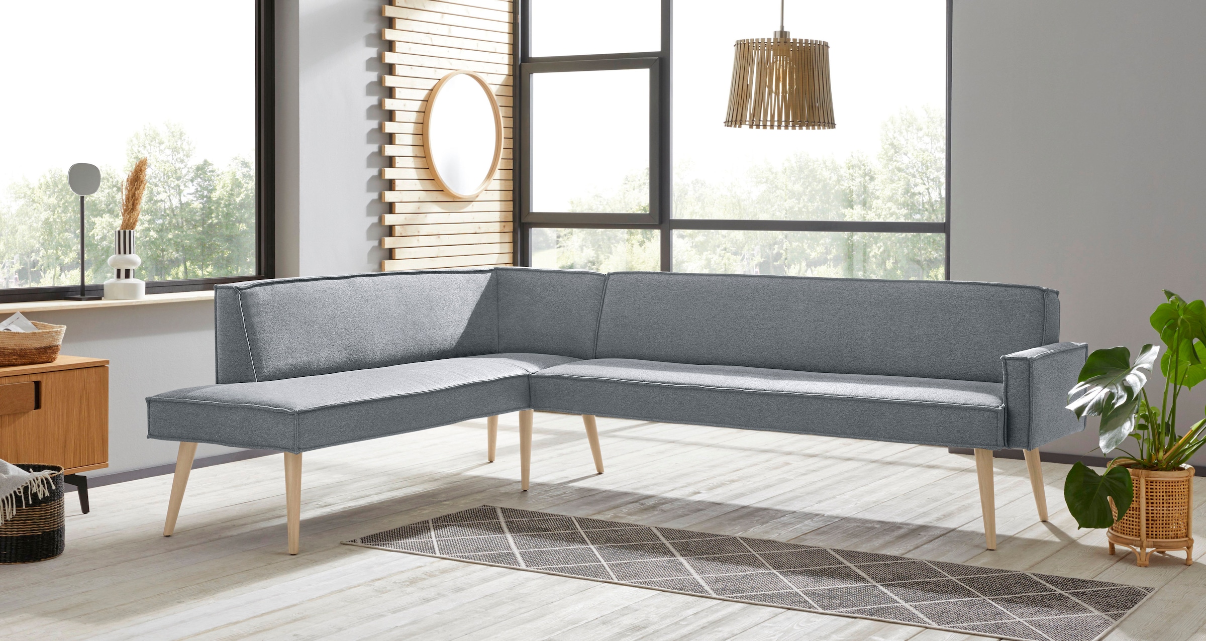 exxpo - sofa fashion Eckbank »Lungo«, Frei im Raum stellbar