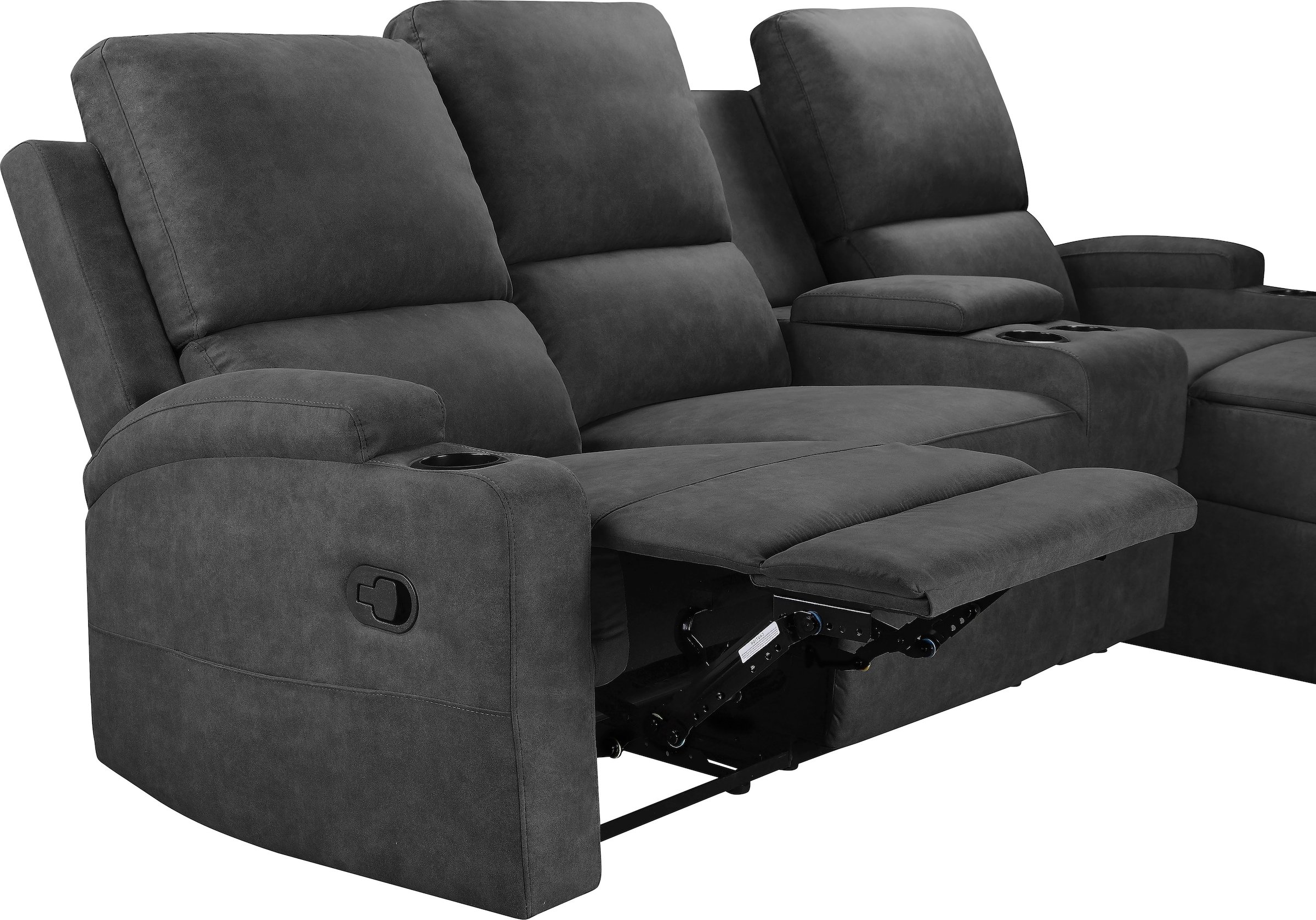 Home affaire Ecksofa »Napori Multimediasofa, 3er Kinosessel XXL, L-Form,«, Kinosofa mit Relaxfunktion, Getränkehalter, Staufach und Staukasten