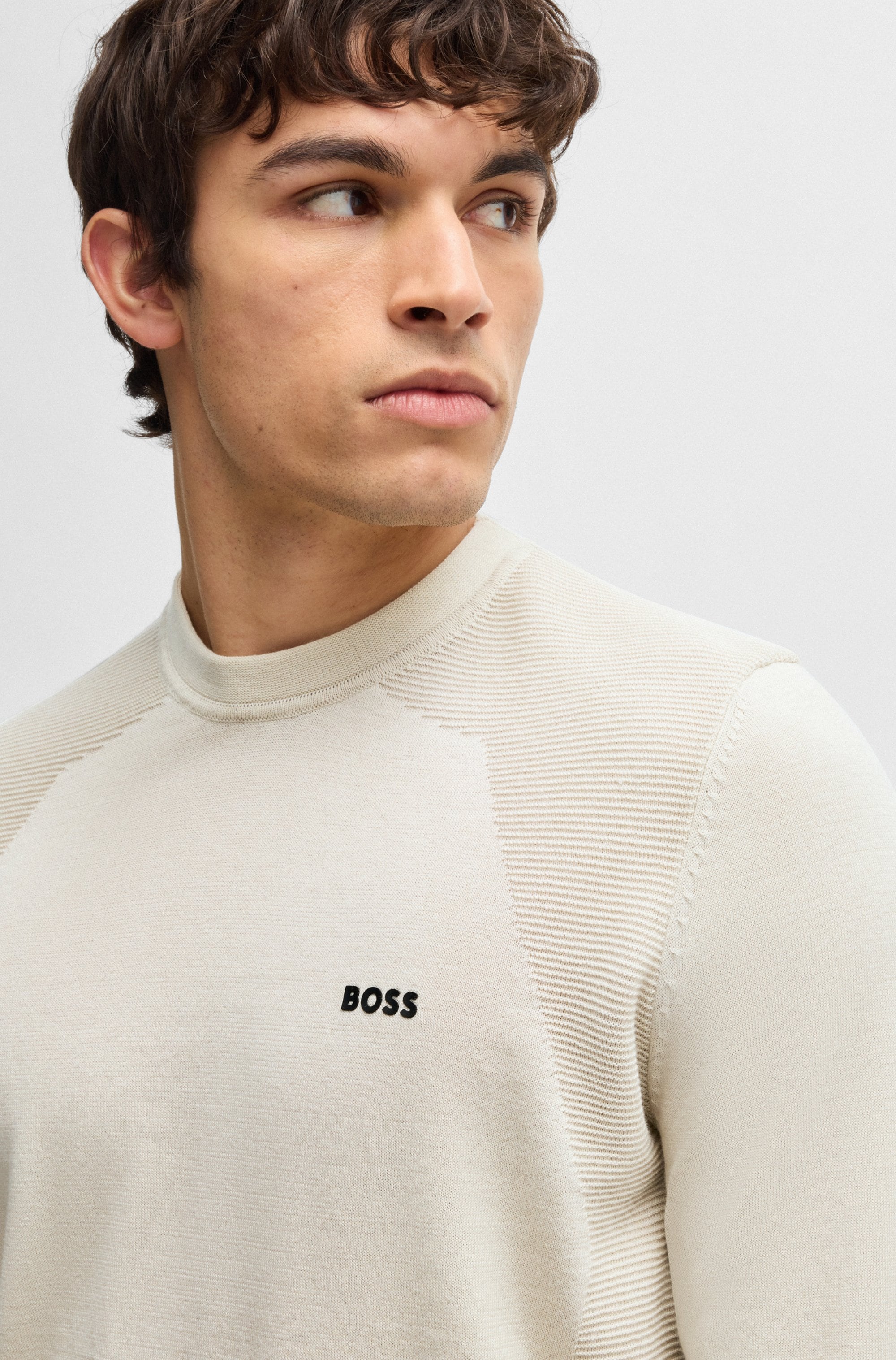 BOSS GREEN Strickpullover »Momentum Lite C«, mit Marken-Logo