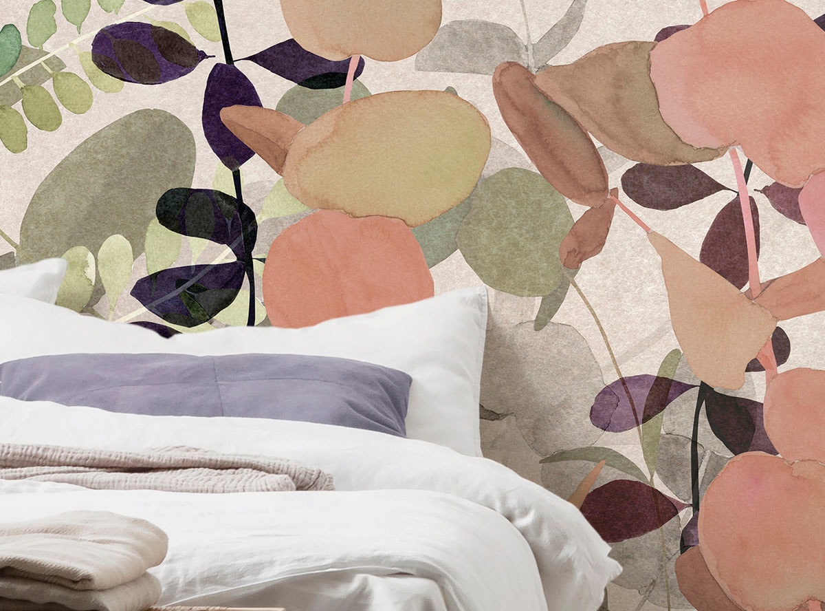 Komar Fototapete »Digitaldruck Vlies - Foggy Shrub - Grösse 400 x 250 cm«, bedruckt, Wohnzimmer, Schlafzimmer