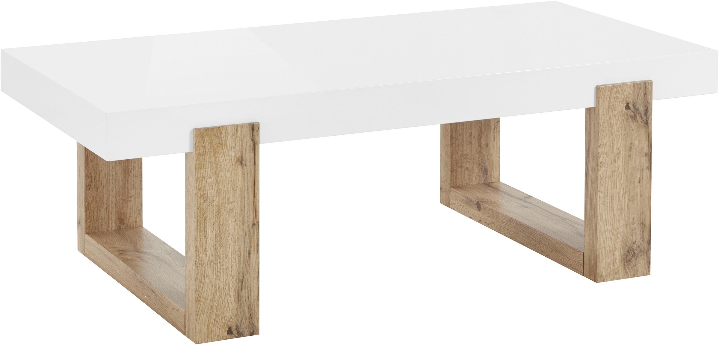 OTTO home Couchtisch "Solid" hochglanzfarbener weißer Tischplatte, in zwei unterschiedlichen Größen