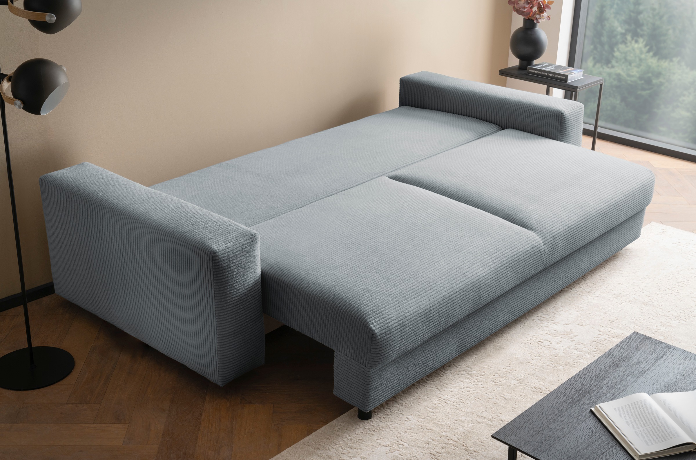 LeGer Home by Lena Gercke Schlafsofa »Imoga, Polster mit Schlaffunktion, 3-Sitzer Sofa, Couch mit Bettkasten«, in modernen Farben und Stoffen, Bettfunktion, Liegefläche: 200x150 cm