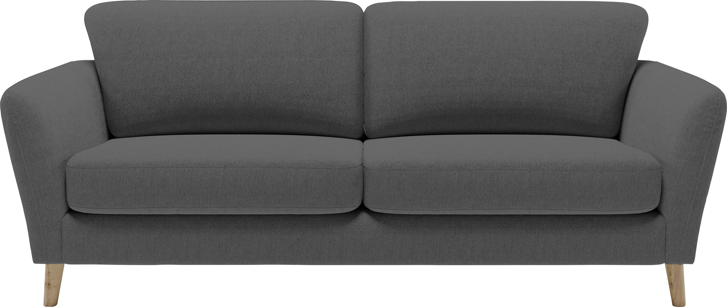 Home affaire 3-Sitzer »MARSEILLE 3er Sofa 206 cm, Cord, Flachgewebe, Struktur, Webstoff«, Massivholzbeine Eiche, Landhausstil, Wellenunterfederung