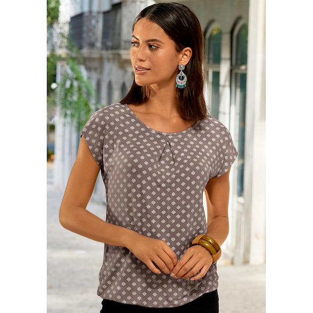 LASCANA Carmenshirt, mit Kellerfalte am Ausschnitt online shoppen bei  Jelmoli-Versand Schweiz