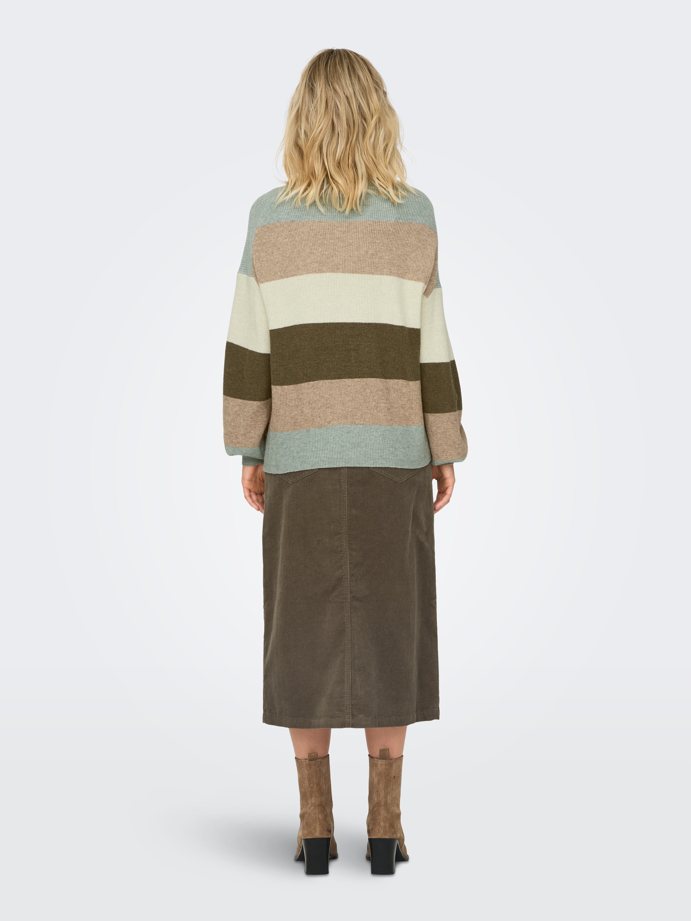 ONLY Strickpullover »ONLATIA L/S STRIPE PULLOVER KNT NOOS«, mit dem auffälligen Streifenmuster