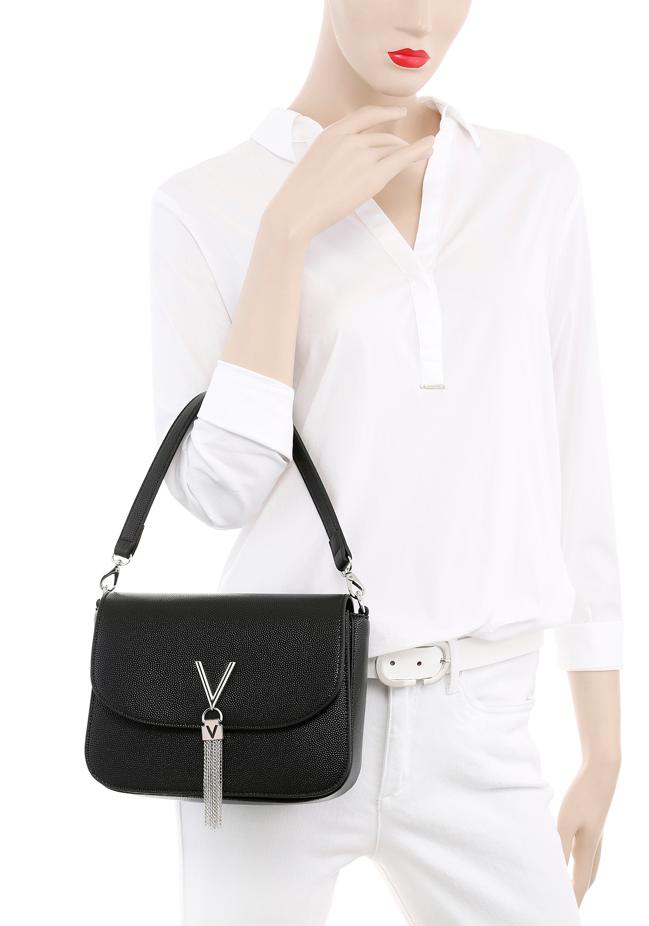 VALENTINO BAGS Schultertasche »SHOULDER BAG«, mit Ketten Details Handtasche Damen Tasche Damen Schultertasche